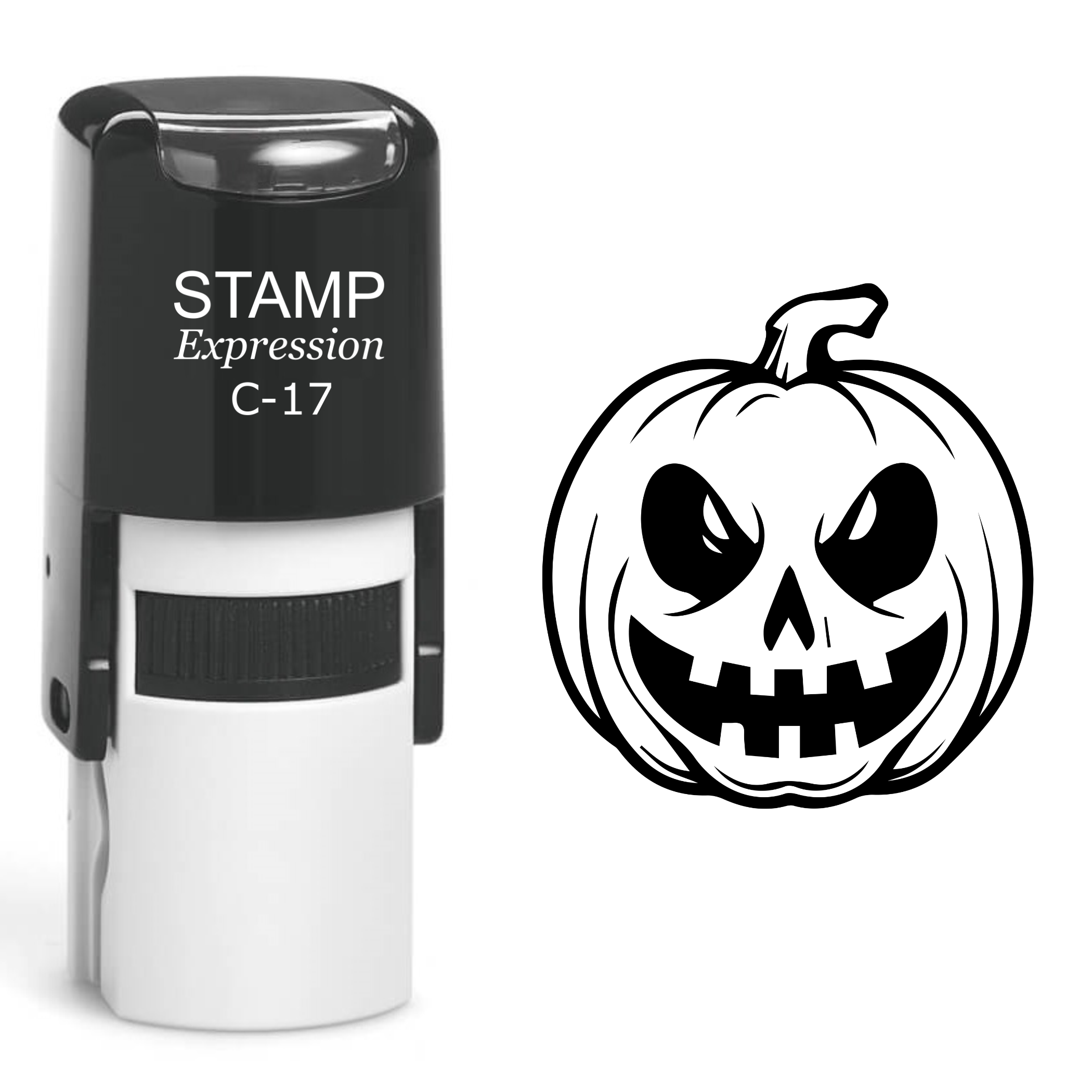 Jack-o'-Lantern Halloween Pumpkin Self Inking Rubber Stamp (SH-61013)