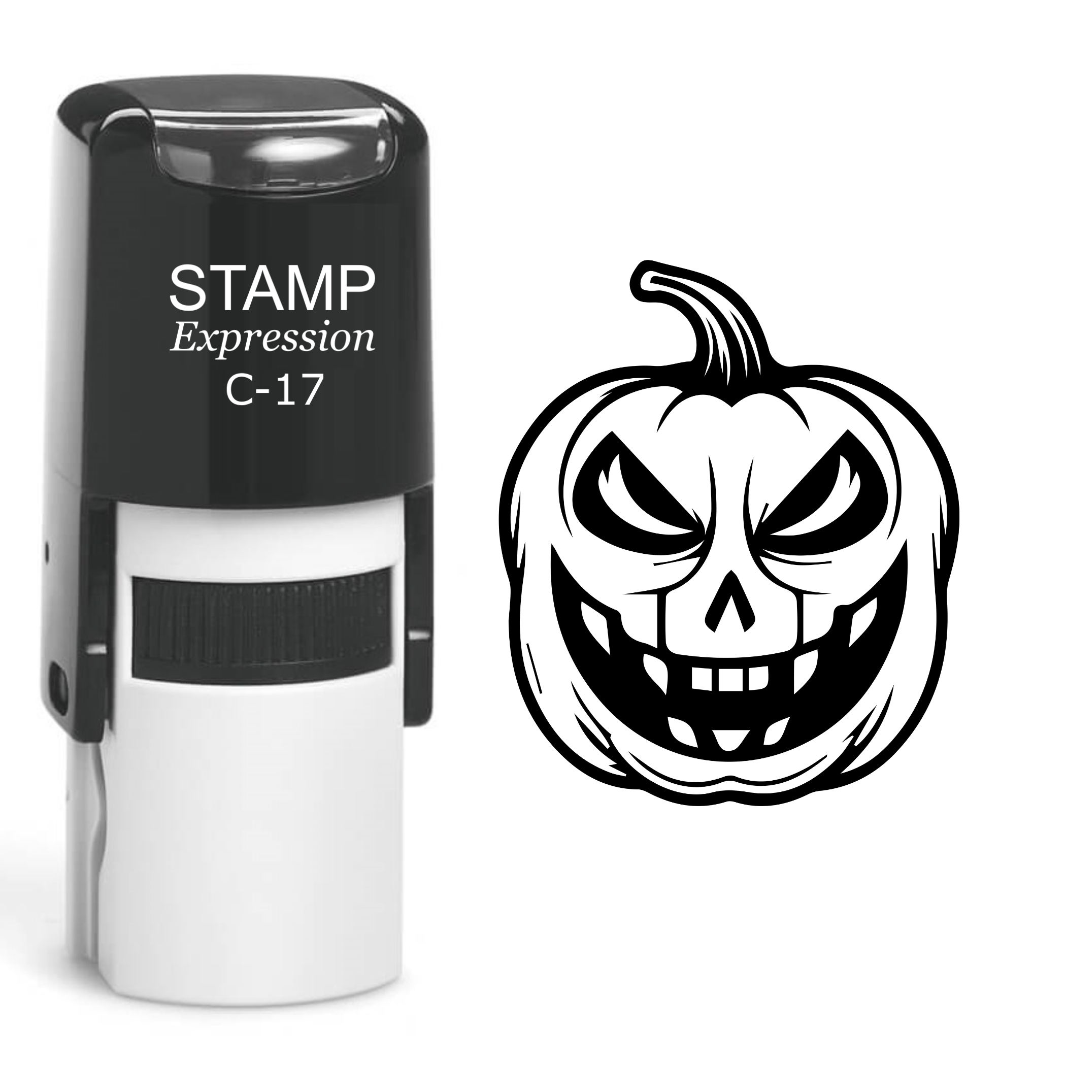 Jack-o'-Lantern Halloween Pumpkin Self Inking Rubber Stamp (SH-61014)