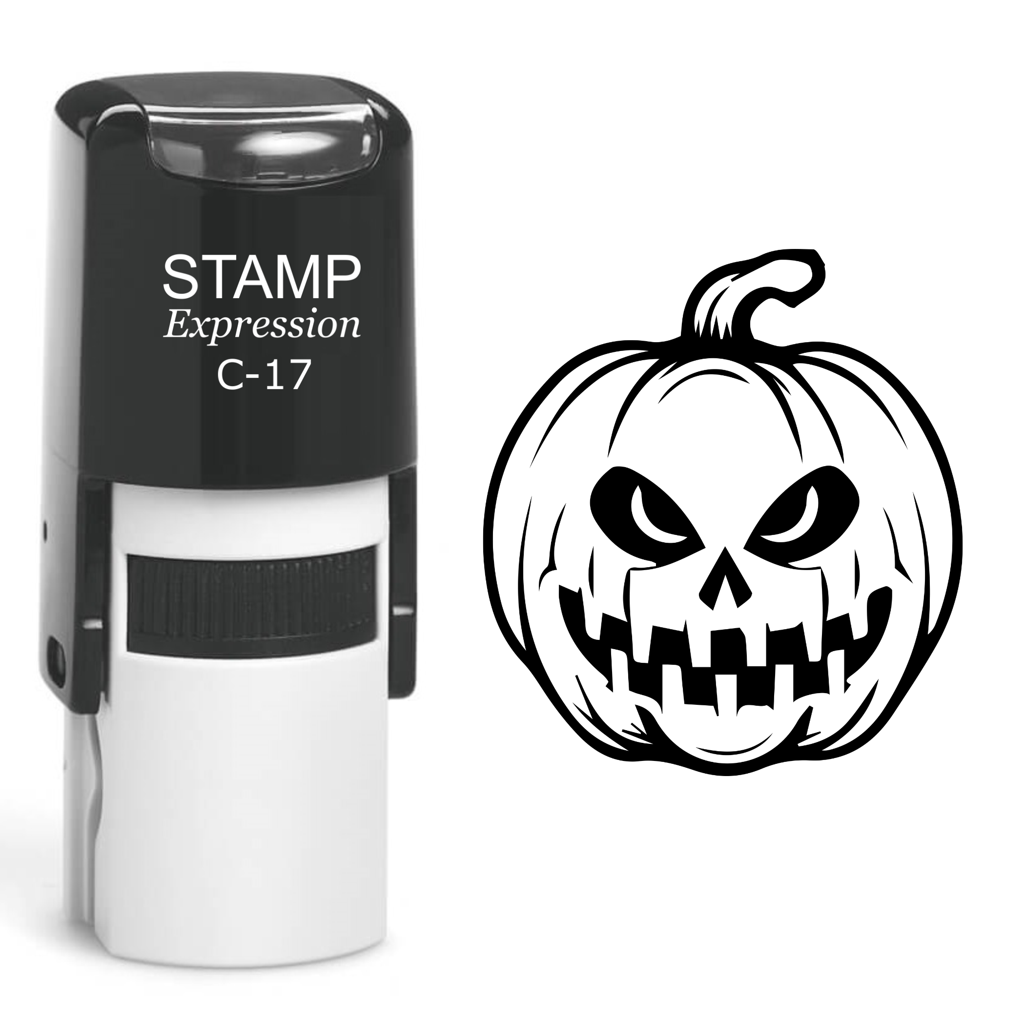 Jack-o'-Lantern Halloween Pumpkin Self Inking Rubber Stamp (SH-61015)