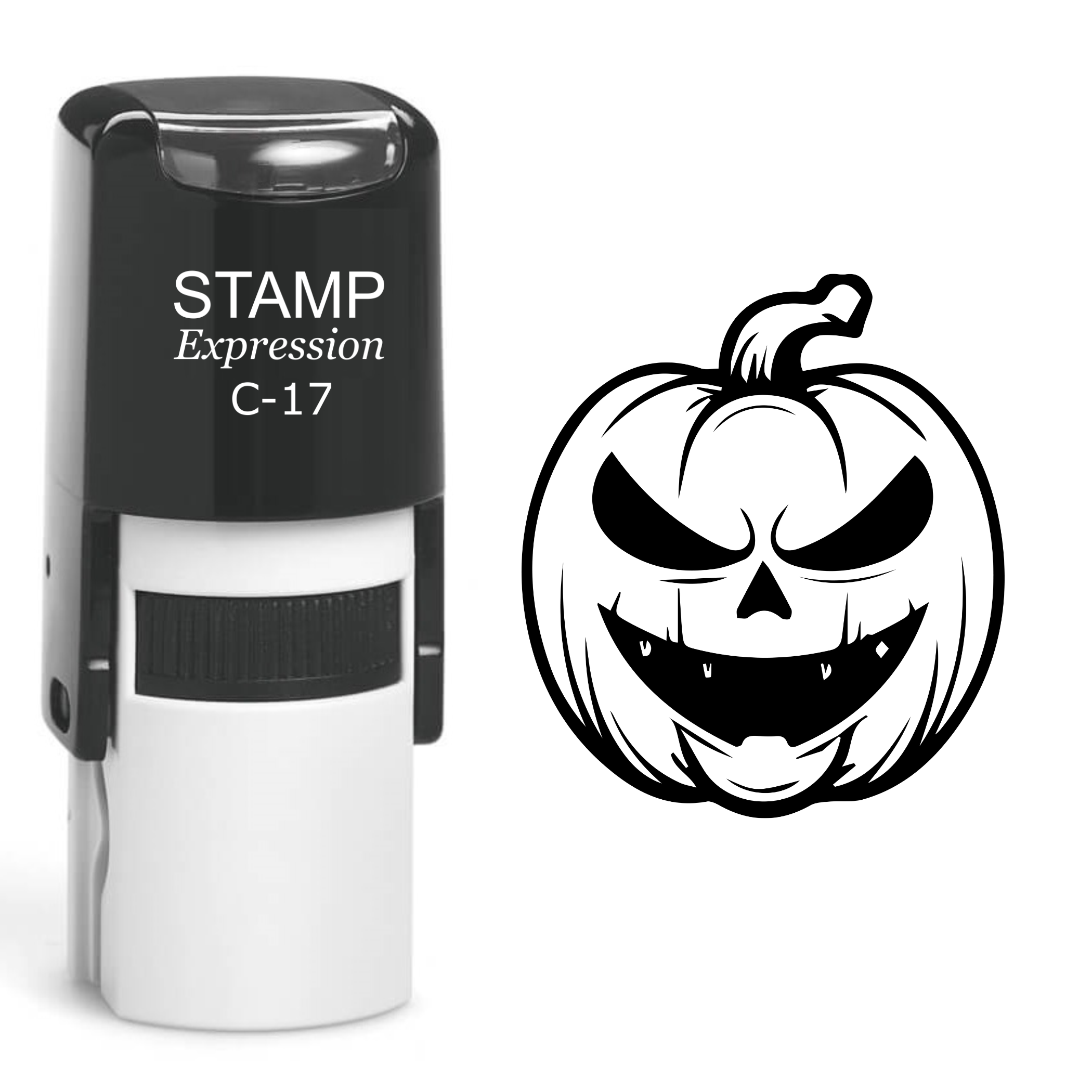 Jack-o'-Lantern Halloween Pumpkin Self Inking Rubber Stamp (SH-61016)