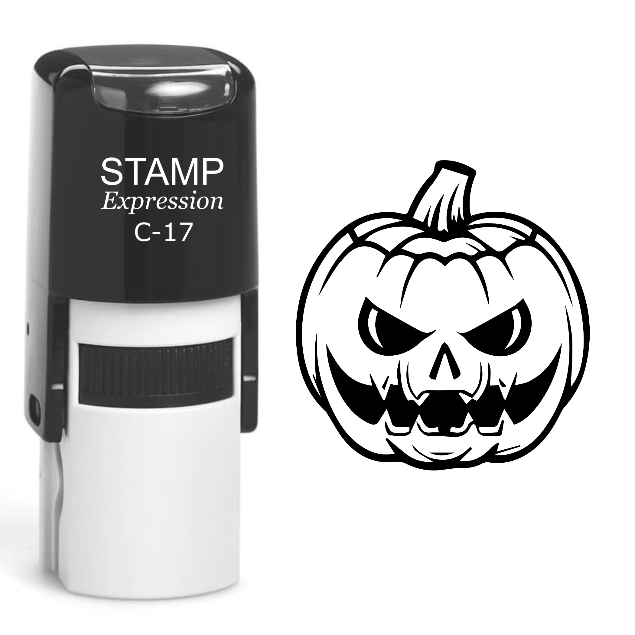 Jack-o'-Lantern Halloween Pumpkin Self Inking Rubber Stamp (SH-61017)