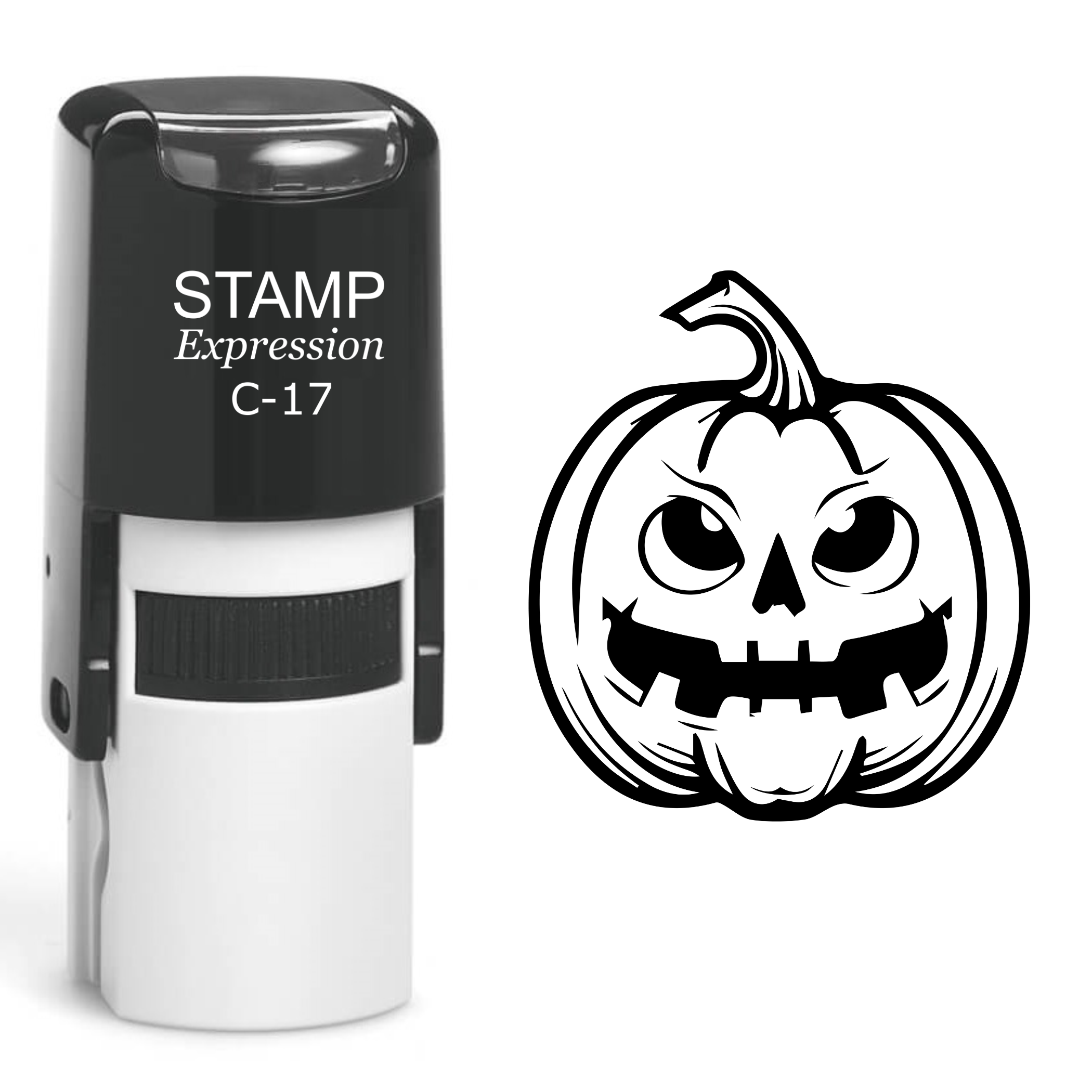 Jack-o'-Lantern Halloween Pumpkin Self Inking Rubber Stamp (SH-61018)