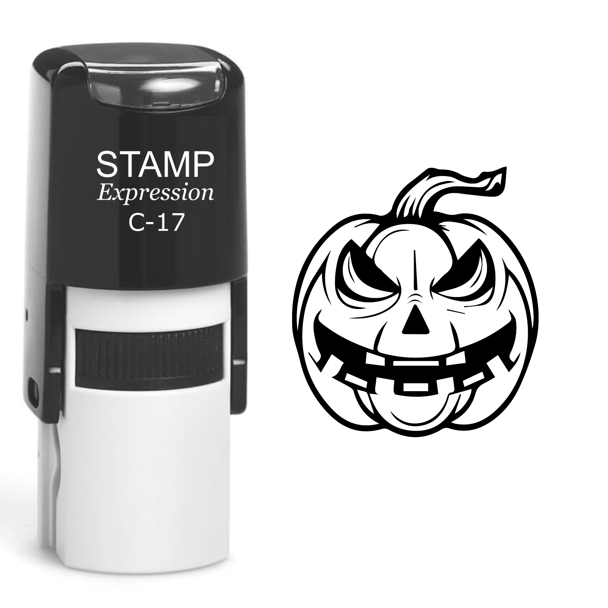 Jack-o'-Lantern Halloween Pumpkin Self Inking Rubber Stamp (SH-61020)