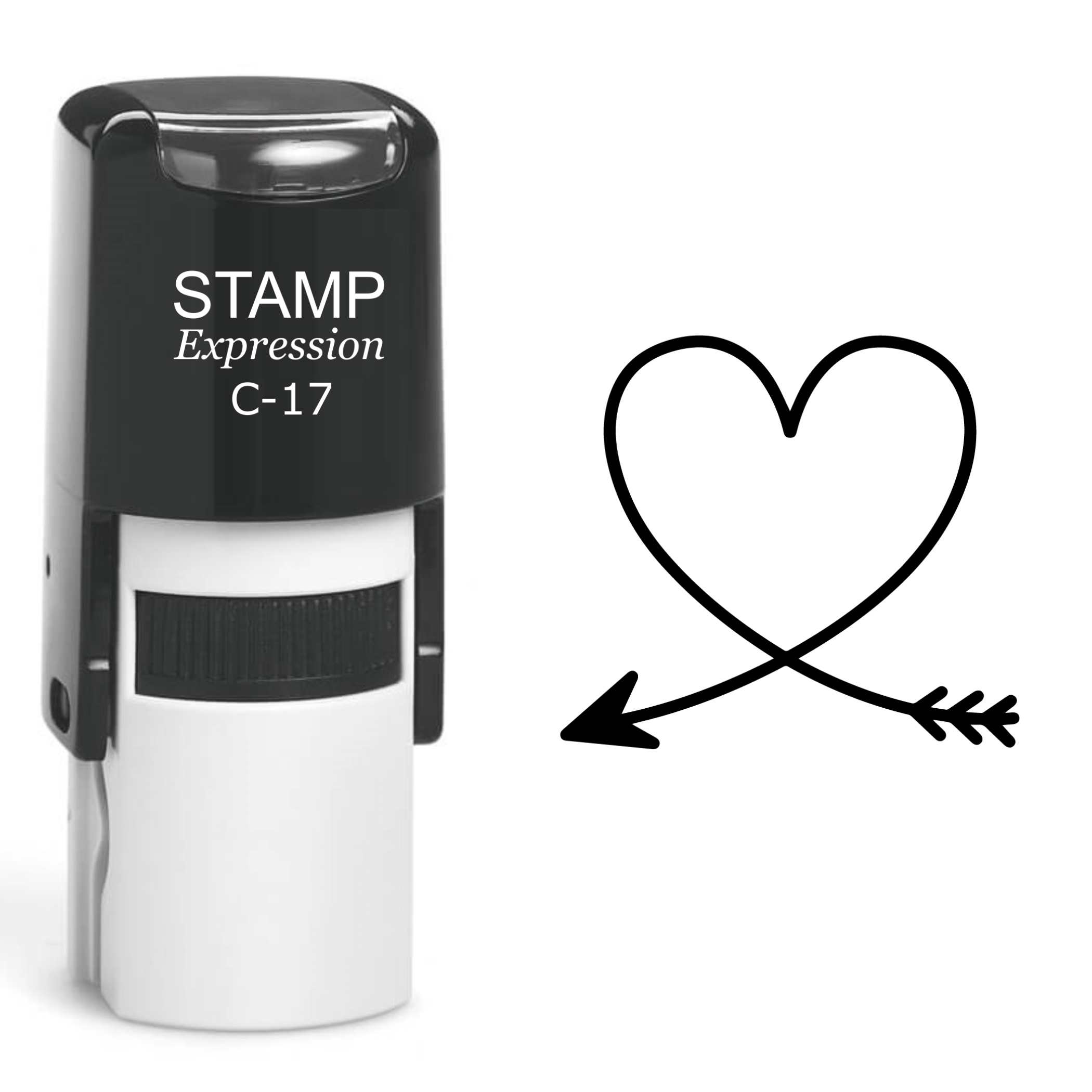 Heart Arrow Self Inking Rubber Stamp (SH-61024)