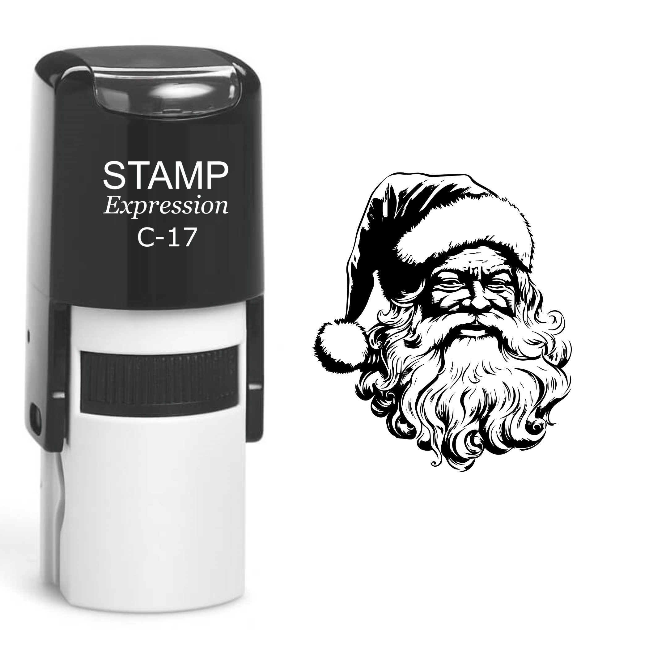 Classic Santa Head Christmas Self Inking Rubber Stamp (SH-61078)