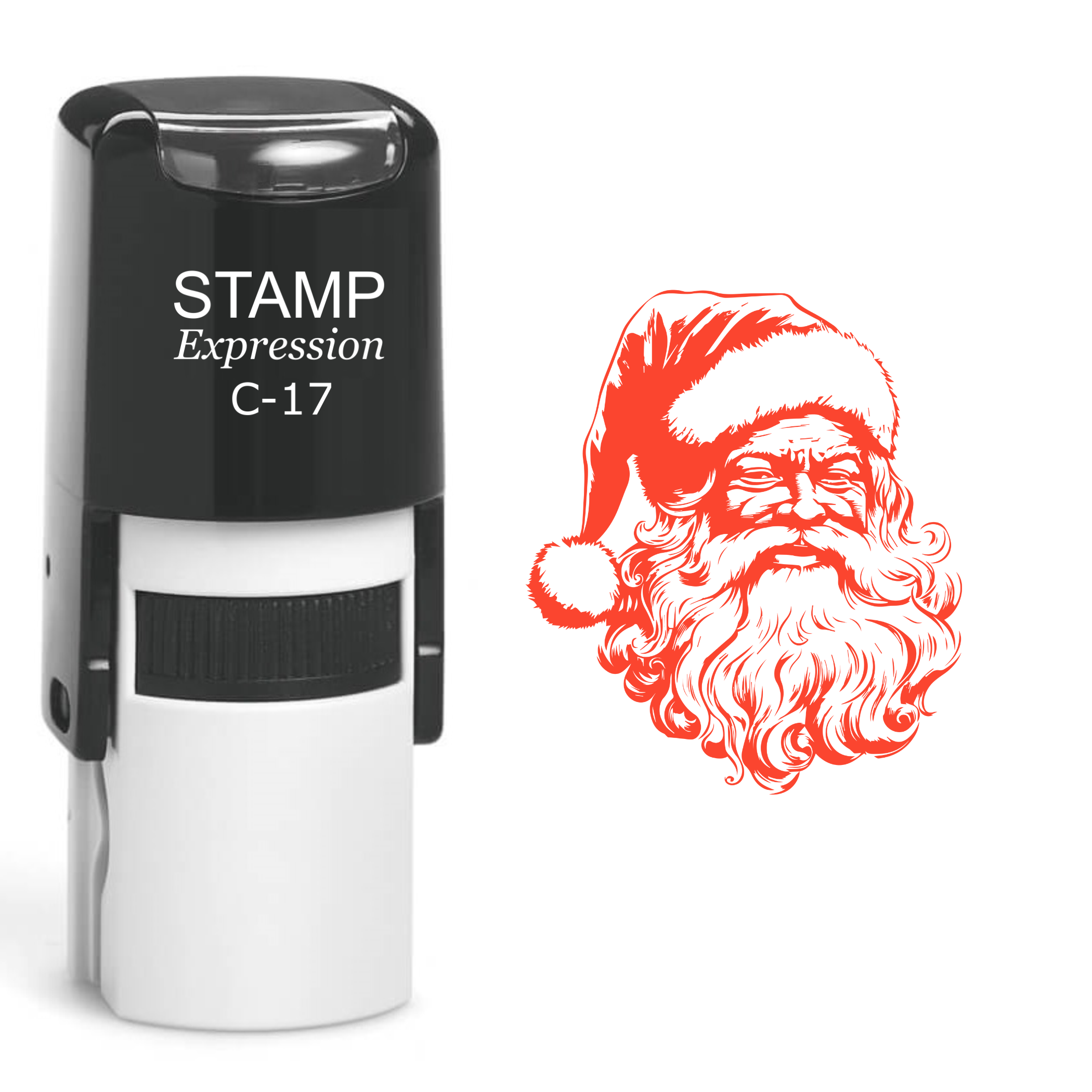 Classic Santa Head Christmas Self Inking Rubber Stamp (SH-61079)
