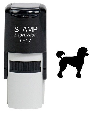 Poodle Dog Self Inking Rubber Stamp