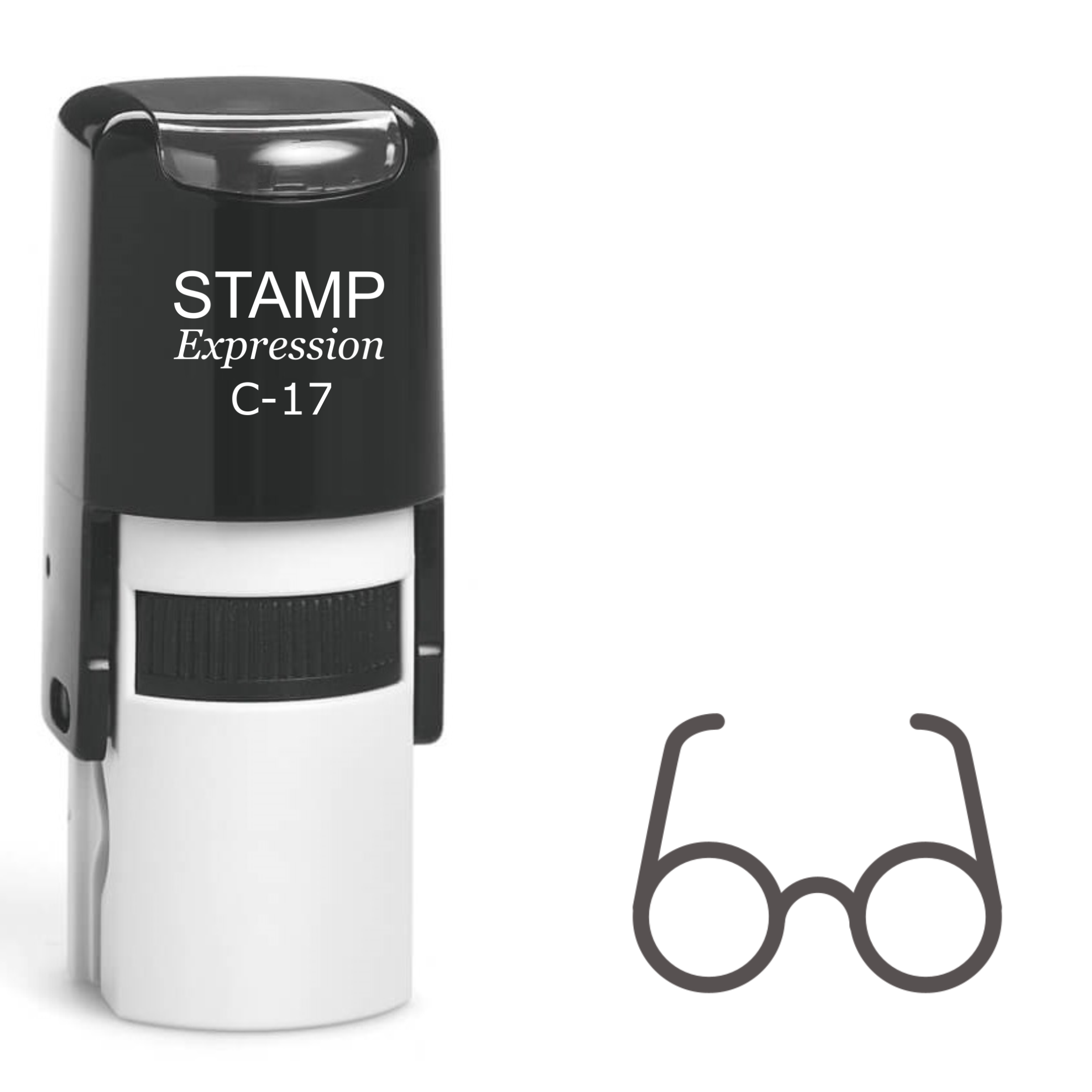 Glasses Self Inking Rubber Stamp (SH-61244)