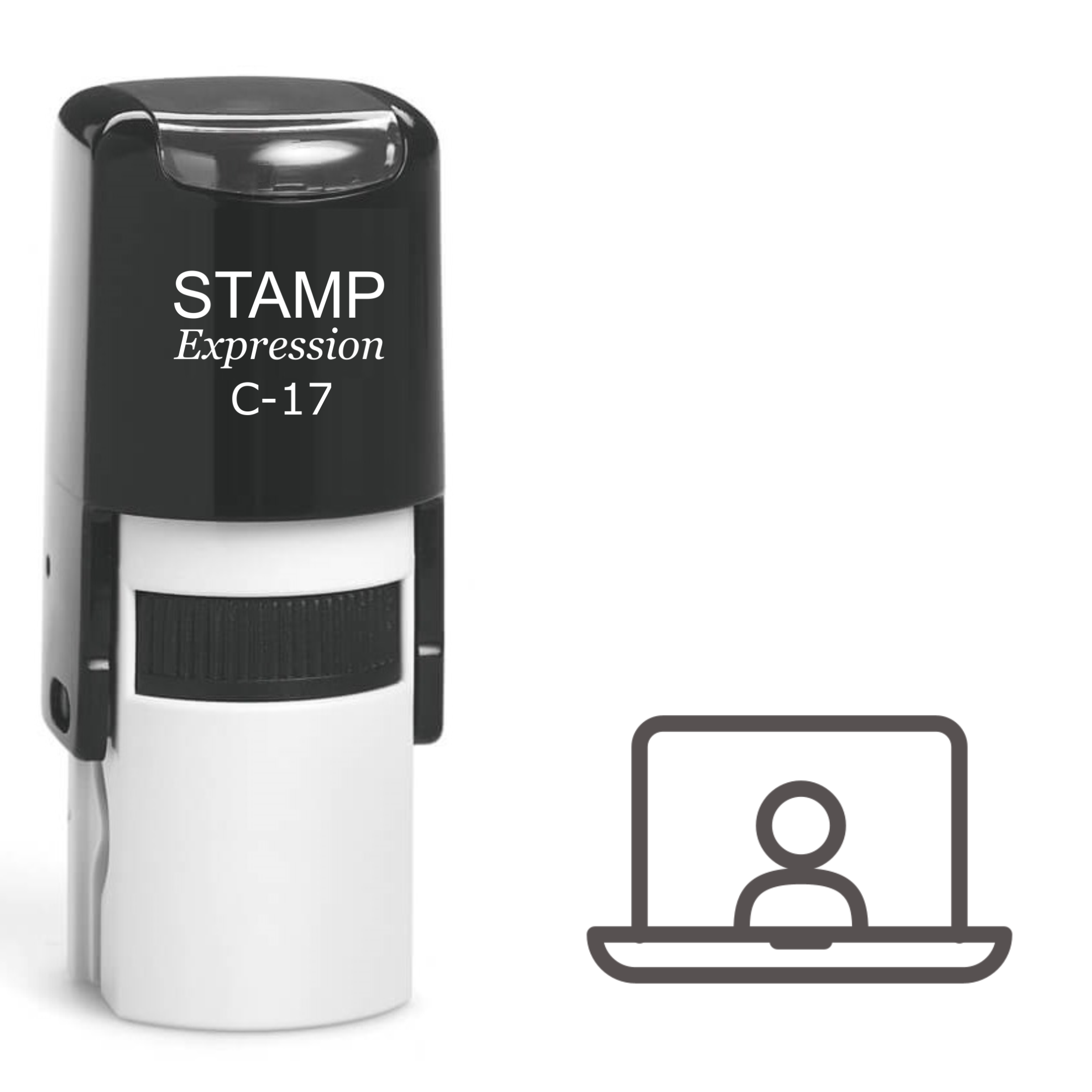Laptop Self Inking Rubber Stamp (SH-61249)
