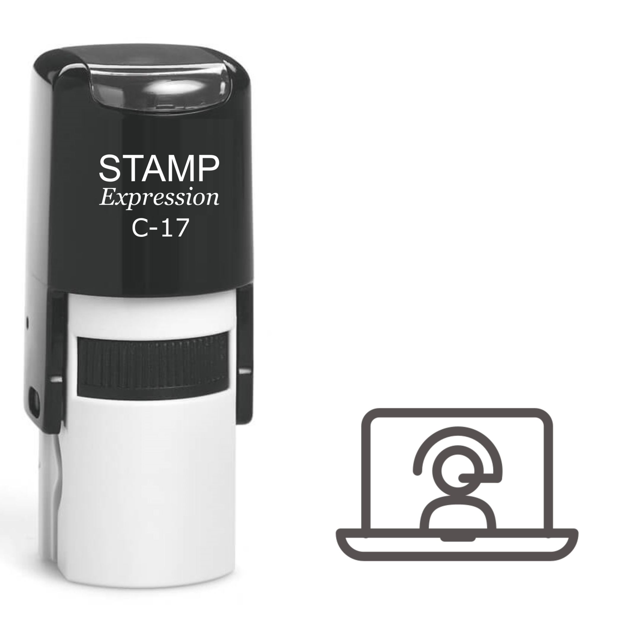 Laptop Self Inking Rubber Stamp (SH-61250)