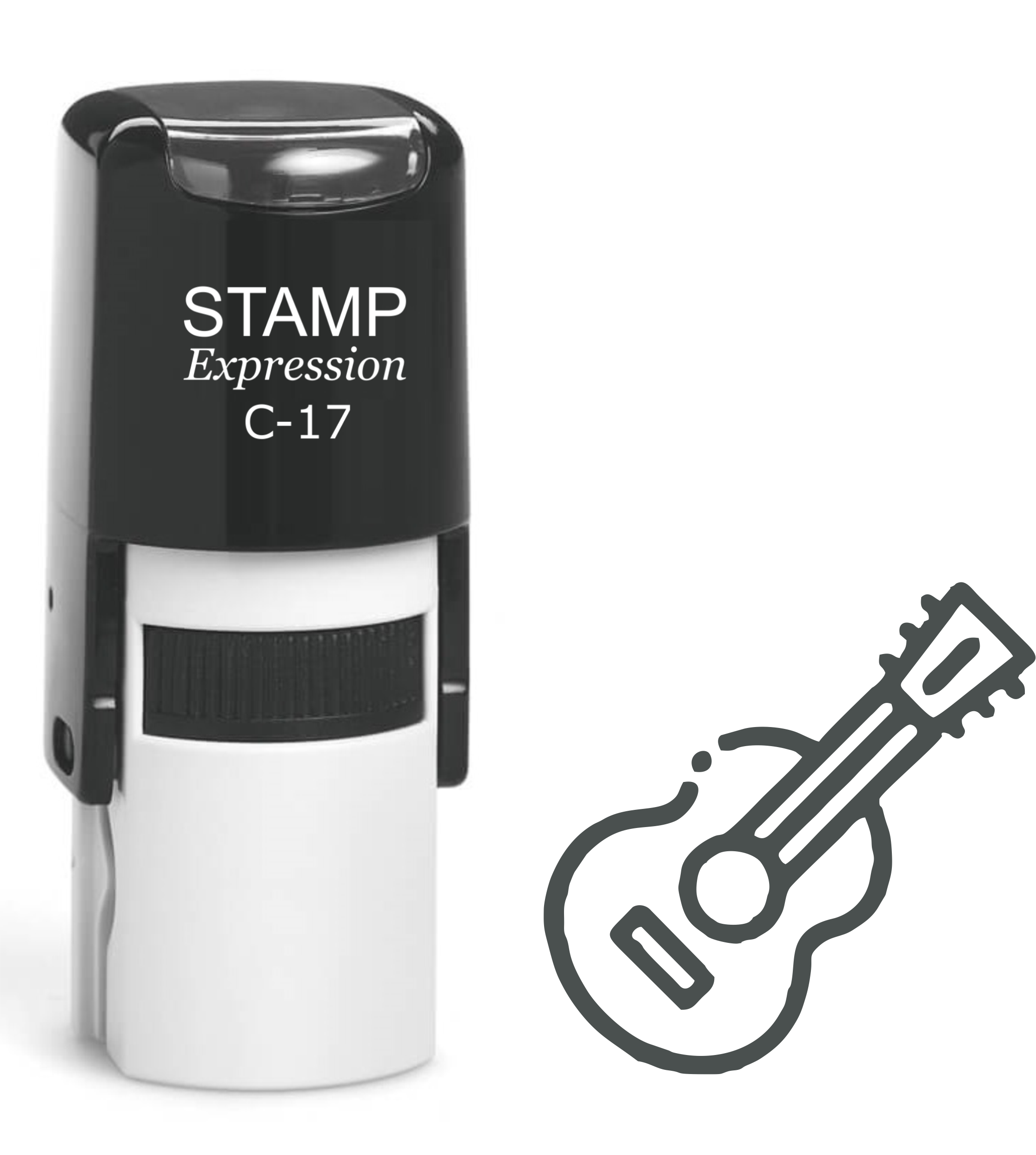 Guitar Self Inking Rubber Stamp (SH-61276)