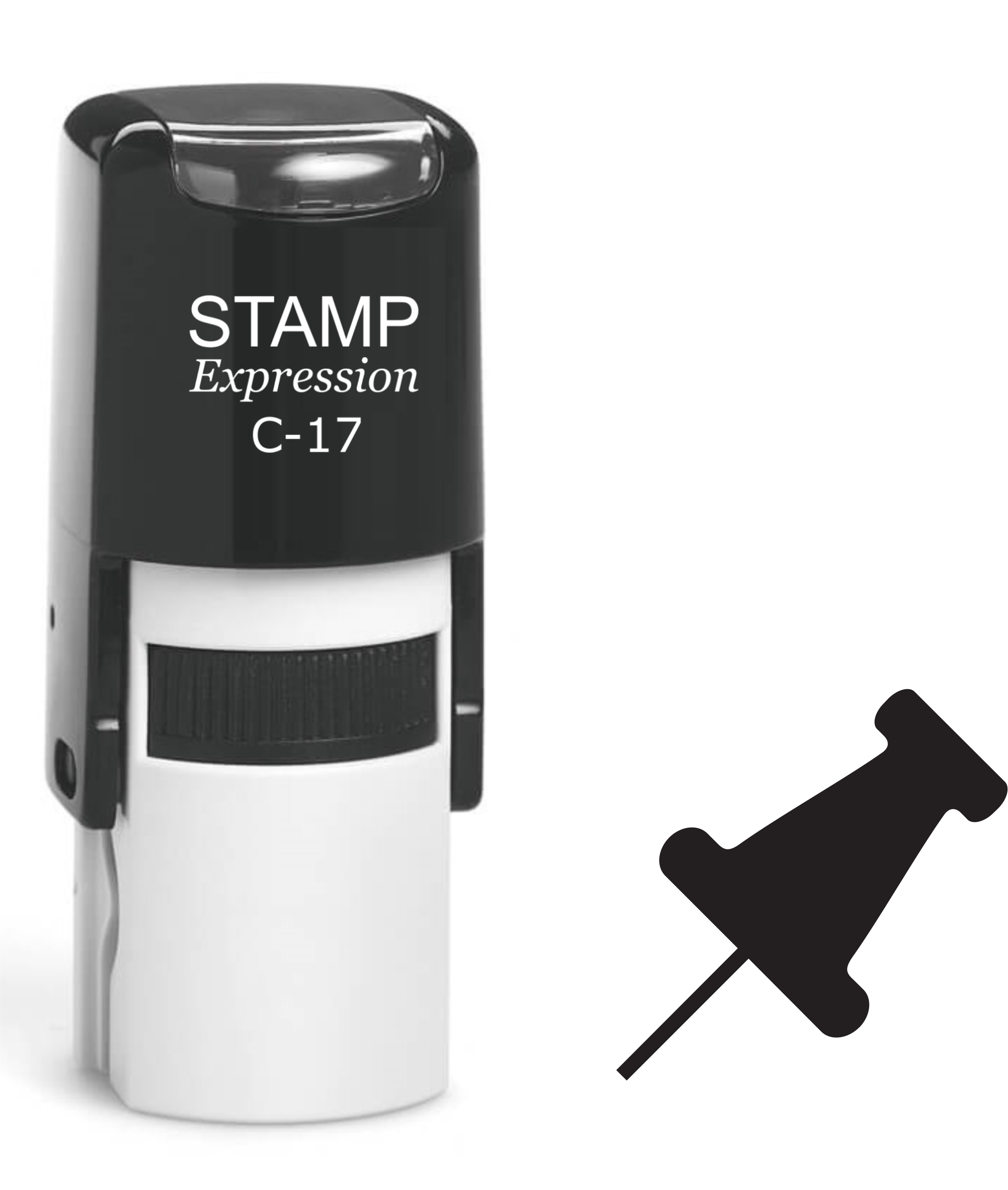 Pin Icon Self Inking Rubber Stamp (SH-61298)
