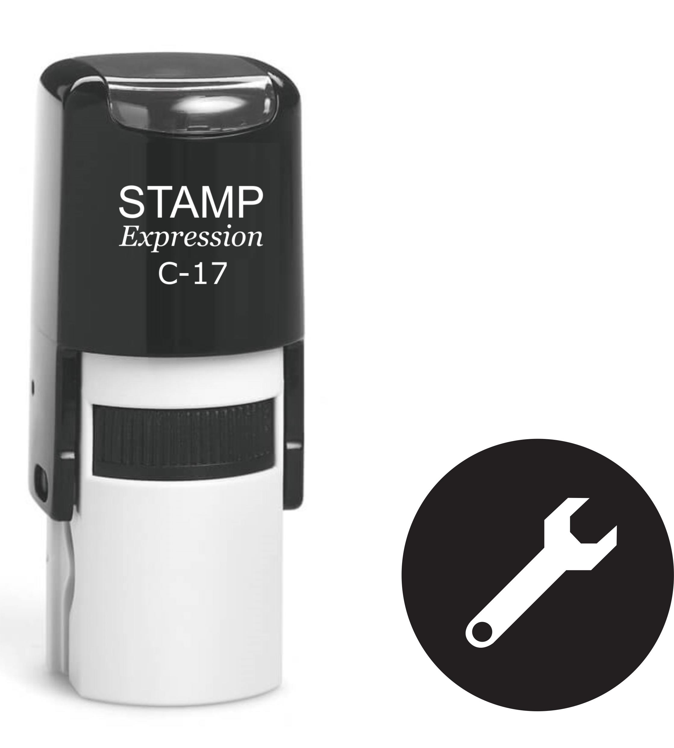 Wrench Icon Self Inking Rubber Stamp (SH-61302)