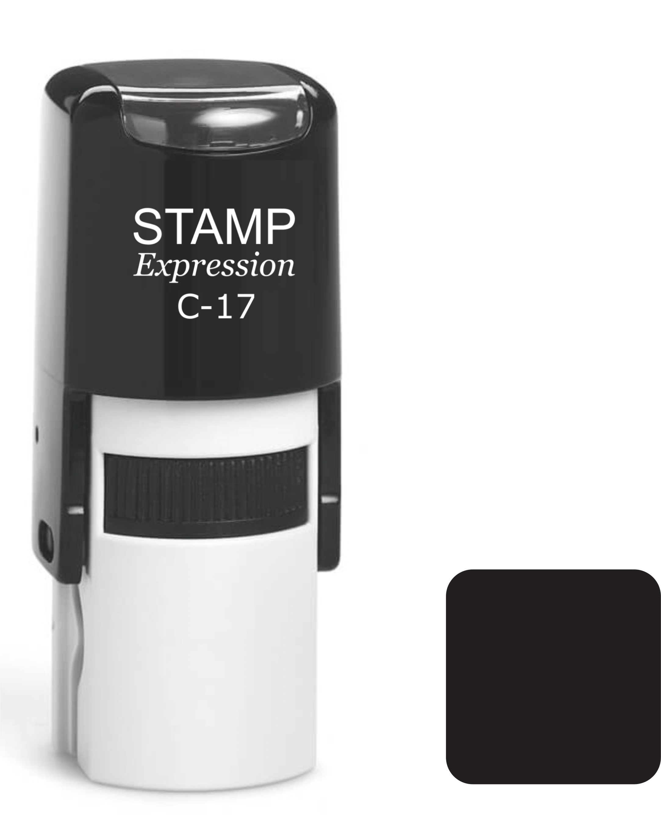 Black Square Self Inking Rubber Stamp (SH-61348)