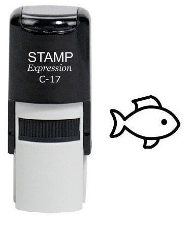 Fish Outline Self Inking Rubber Stamp (SH-6136)
