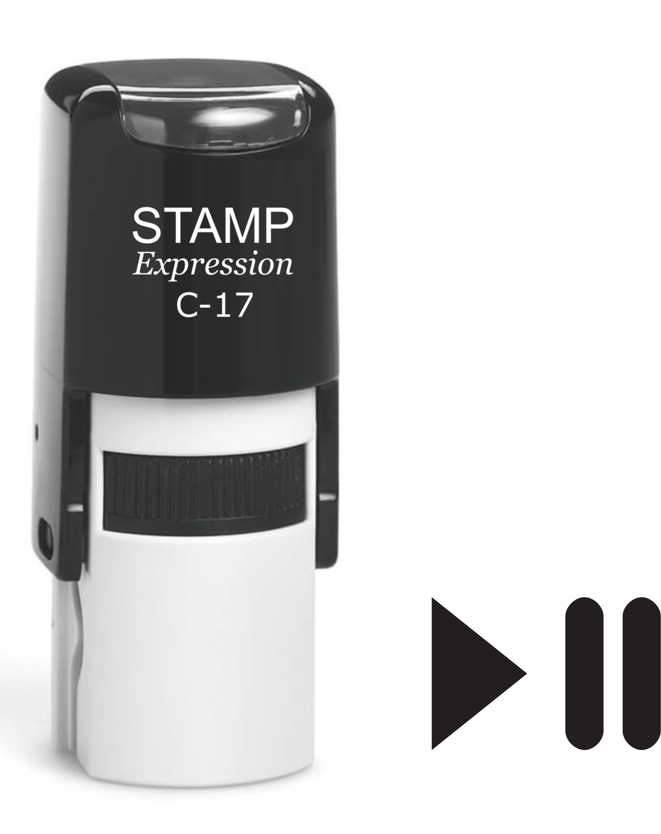 Play And Pause Self Inking Rubber Stamp (SH-61374)