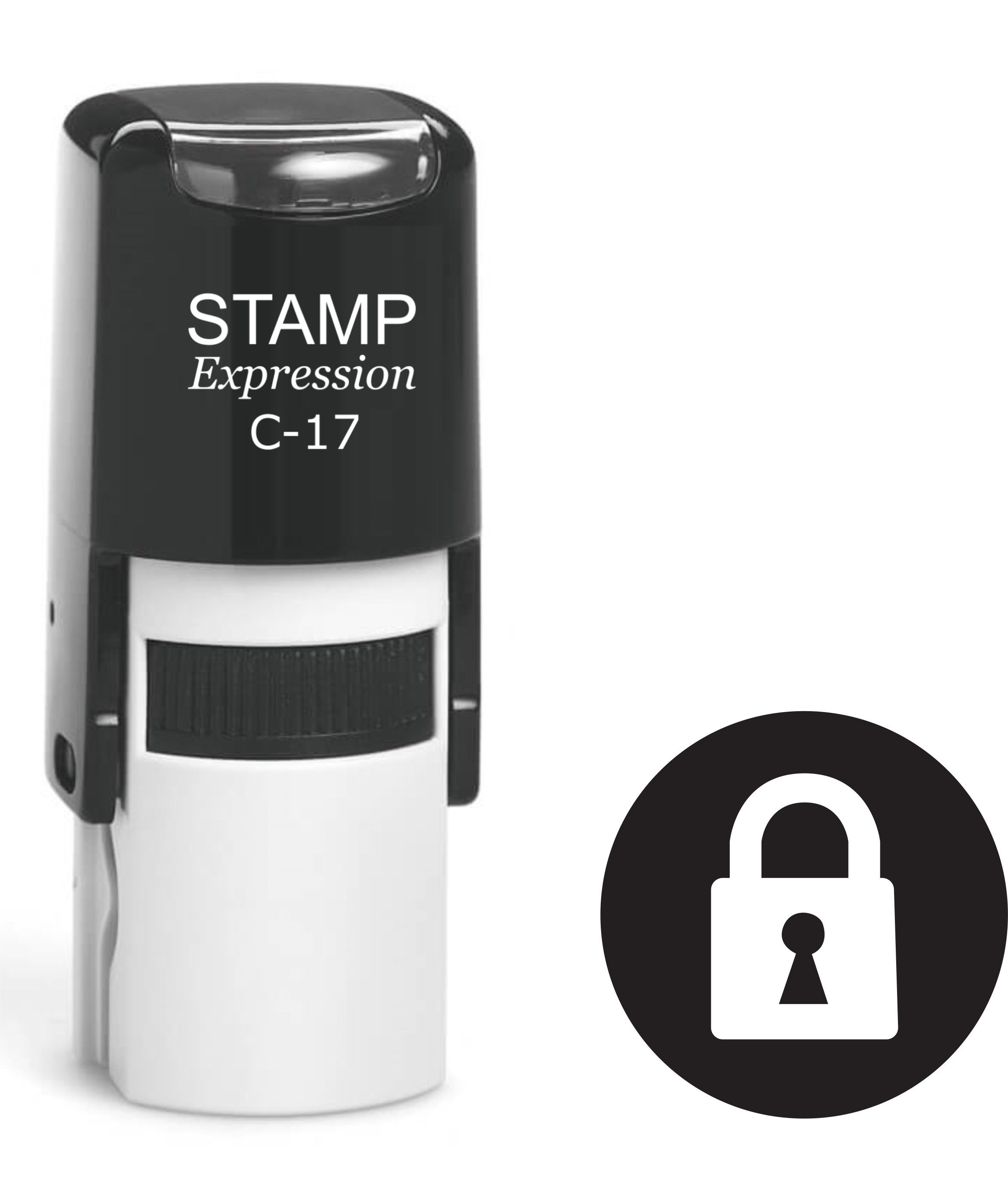 Lock Self Inking Rubber Stamp (SH-61385)