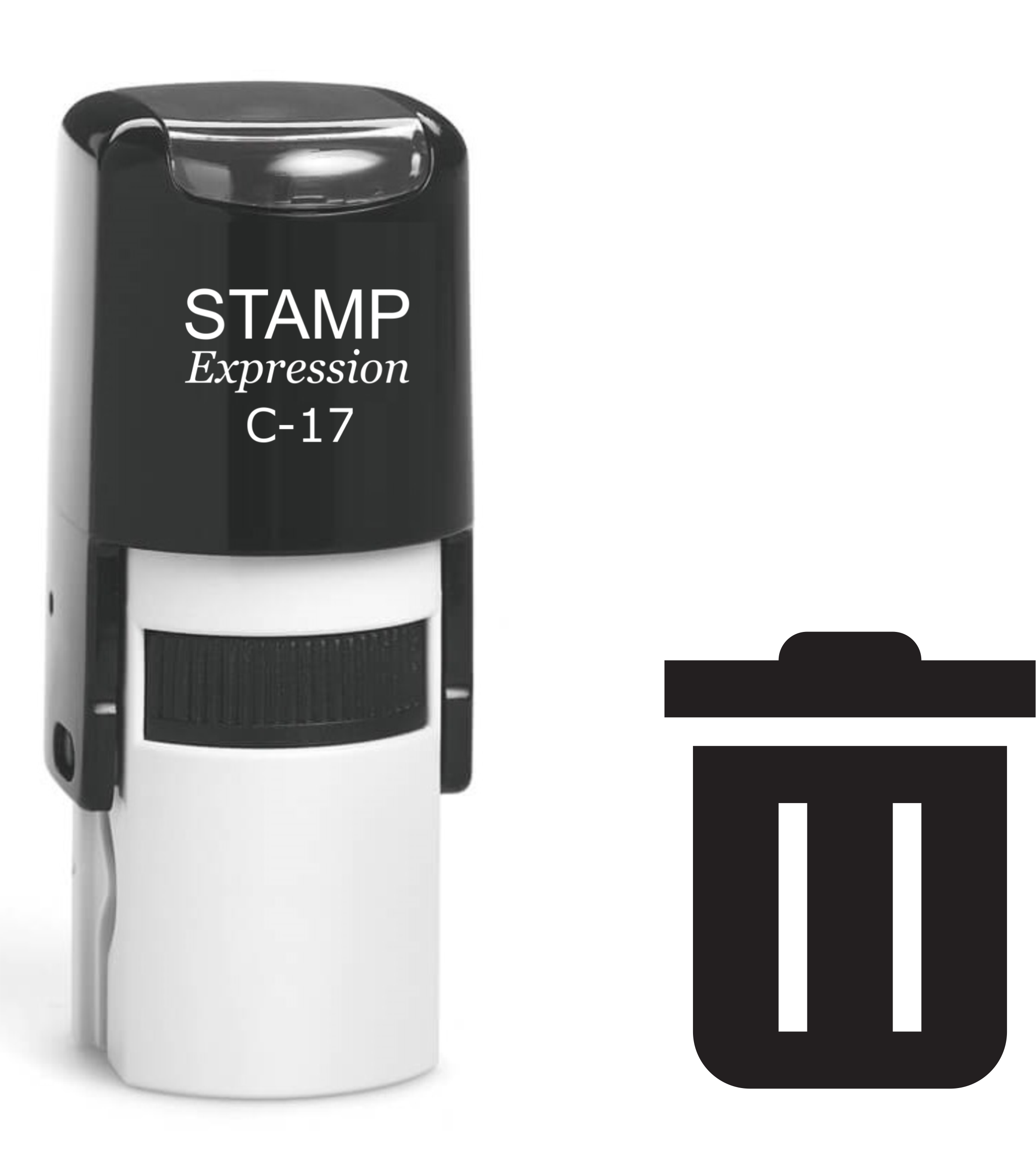 Garbage Can Self Inking Rubber Stamp (SH-61430)