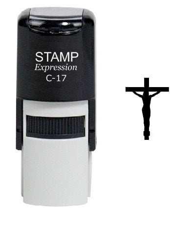 Crucifix Jesus On The Cross Self Inking Rubber Stamp (SH-6145)