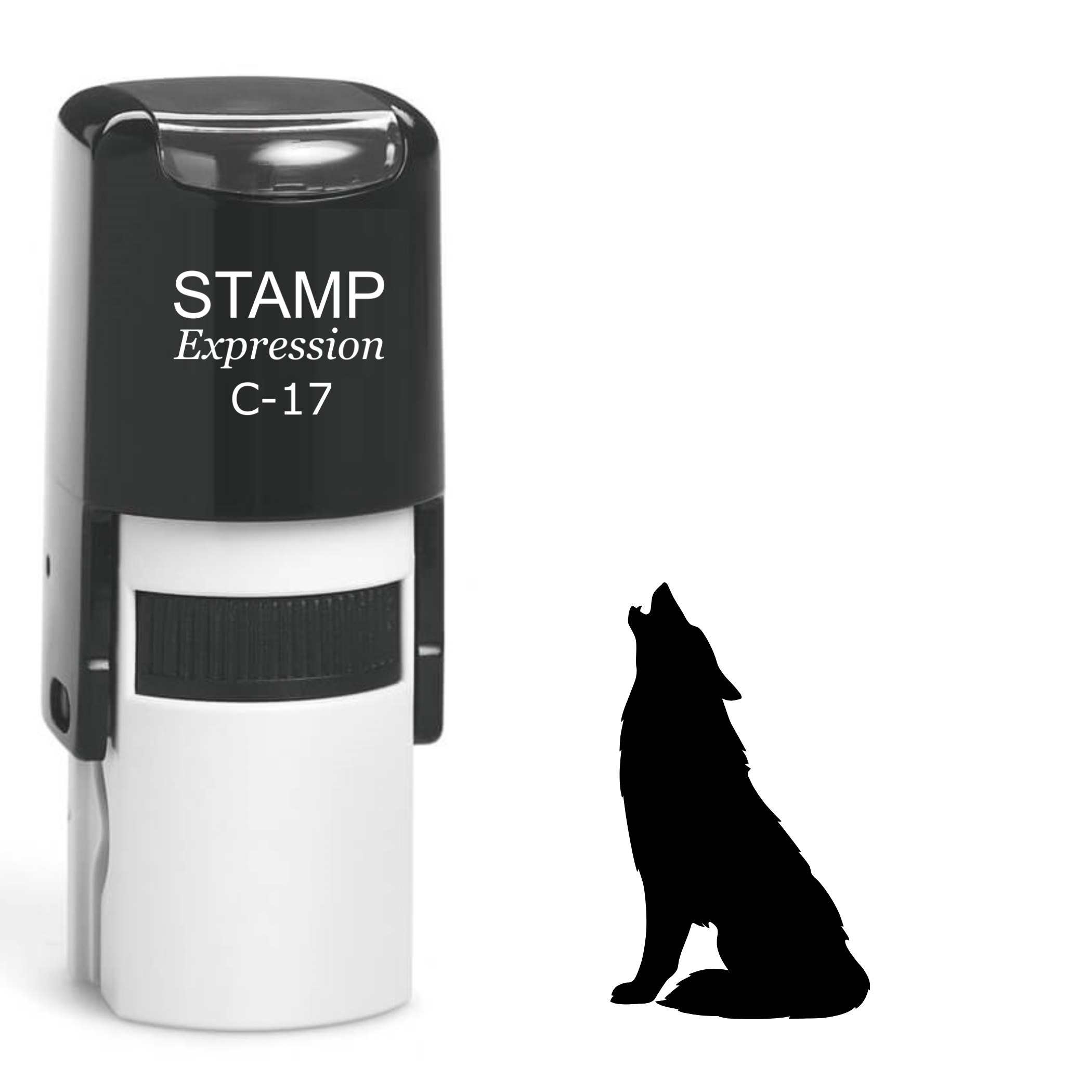 Howling Wolf Self Inking Rubber Stamp (SH-61524)