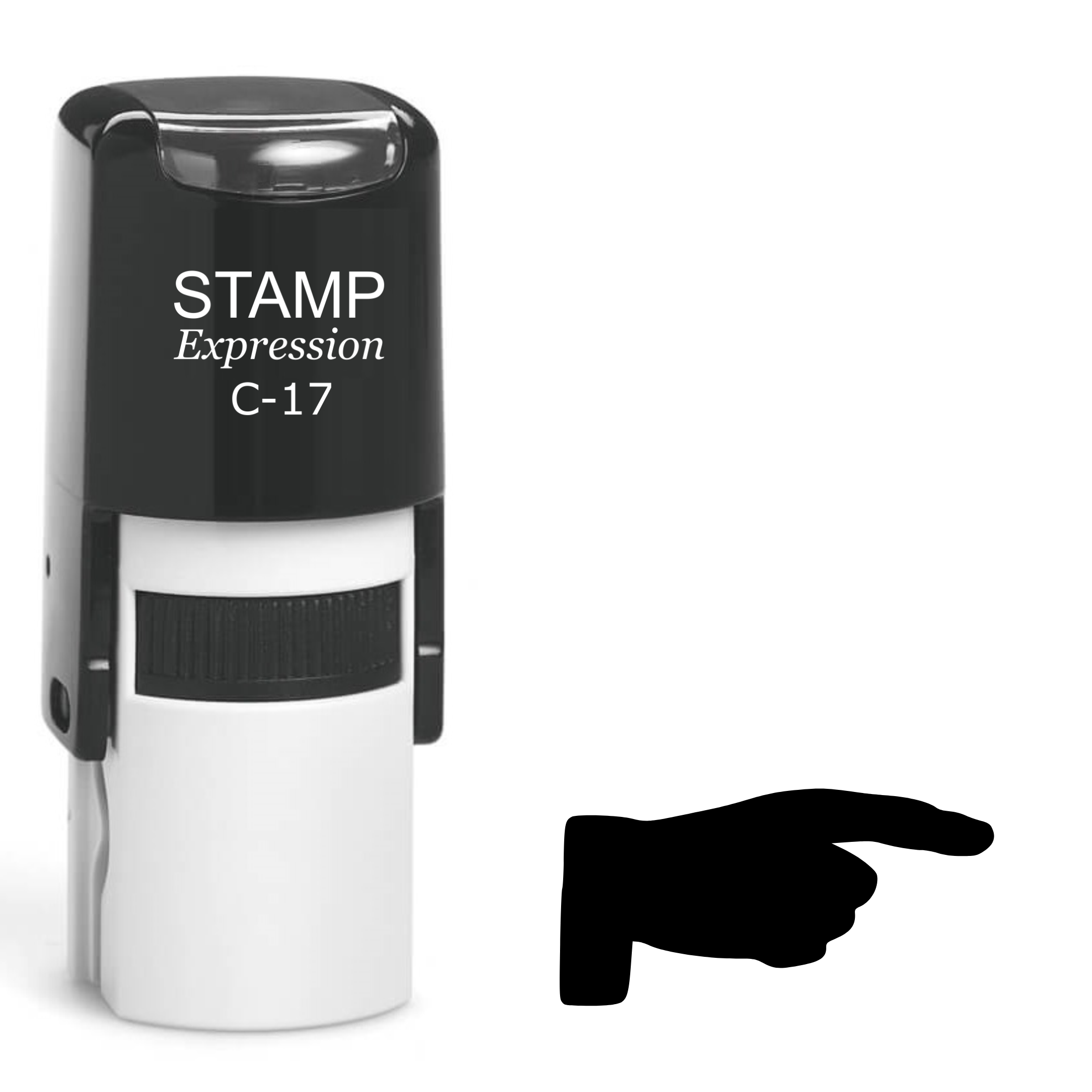 Hand Pointing Right Self Inking Rubber Stamp (SH-61616)