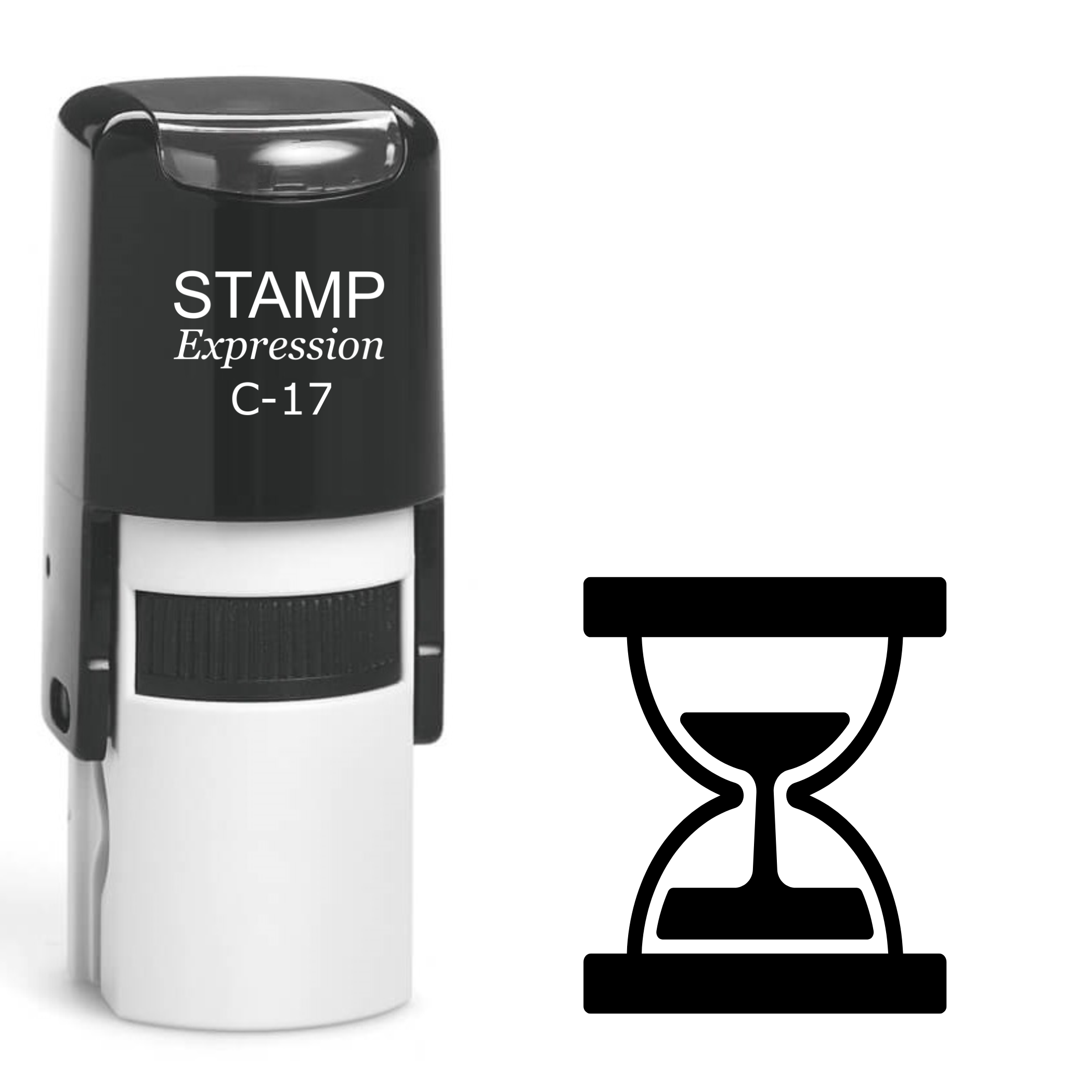 Hourglass Self Inking Rubber Stamp (SH-61625)