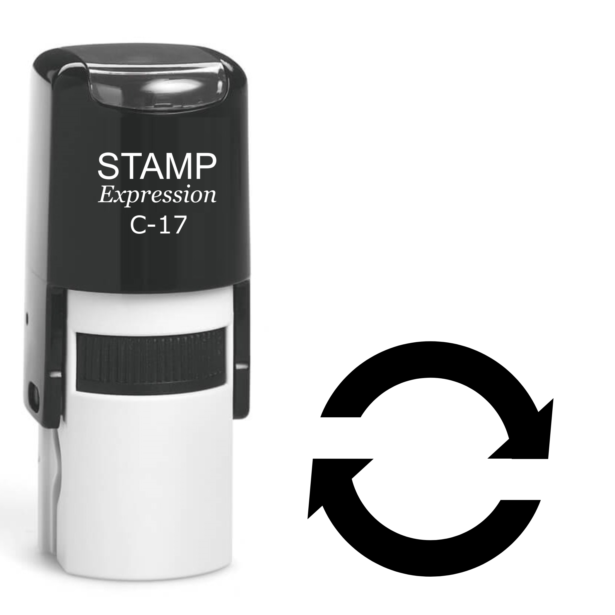 Two Arrows In The Circle Self Inking Rubber Stamp (SH-61628)