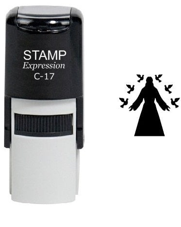 Jesus Christ With Doves Self Inking Rubber Stamp (SH-6168)