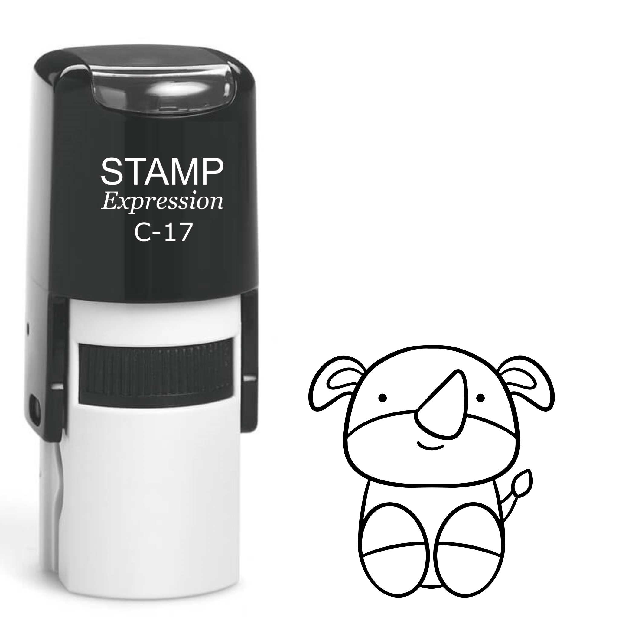 Baby Rhinoceros Self Inking Rubber Stamp (SH-61750)