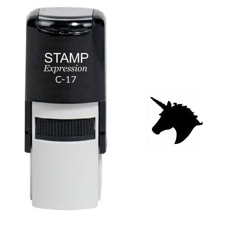 Unicorn Head Self Self Inking Rubber Stamp (SH-6184)