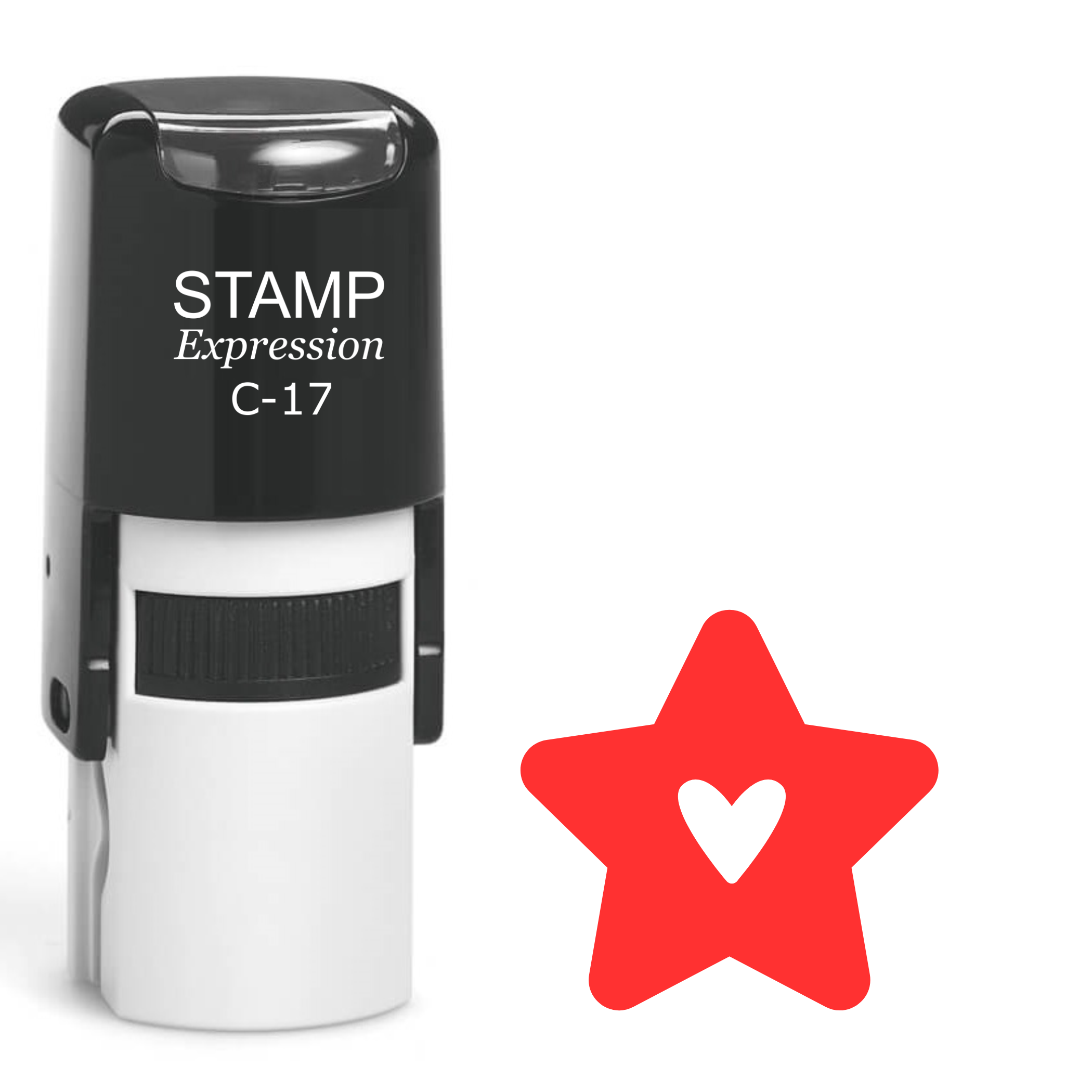 Heart Inside The Star School Teacher Self Inking Rubber Stamp (SH-61870)