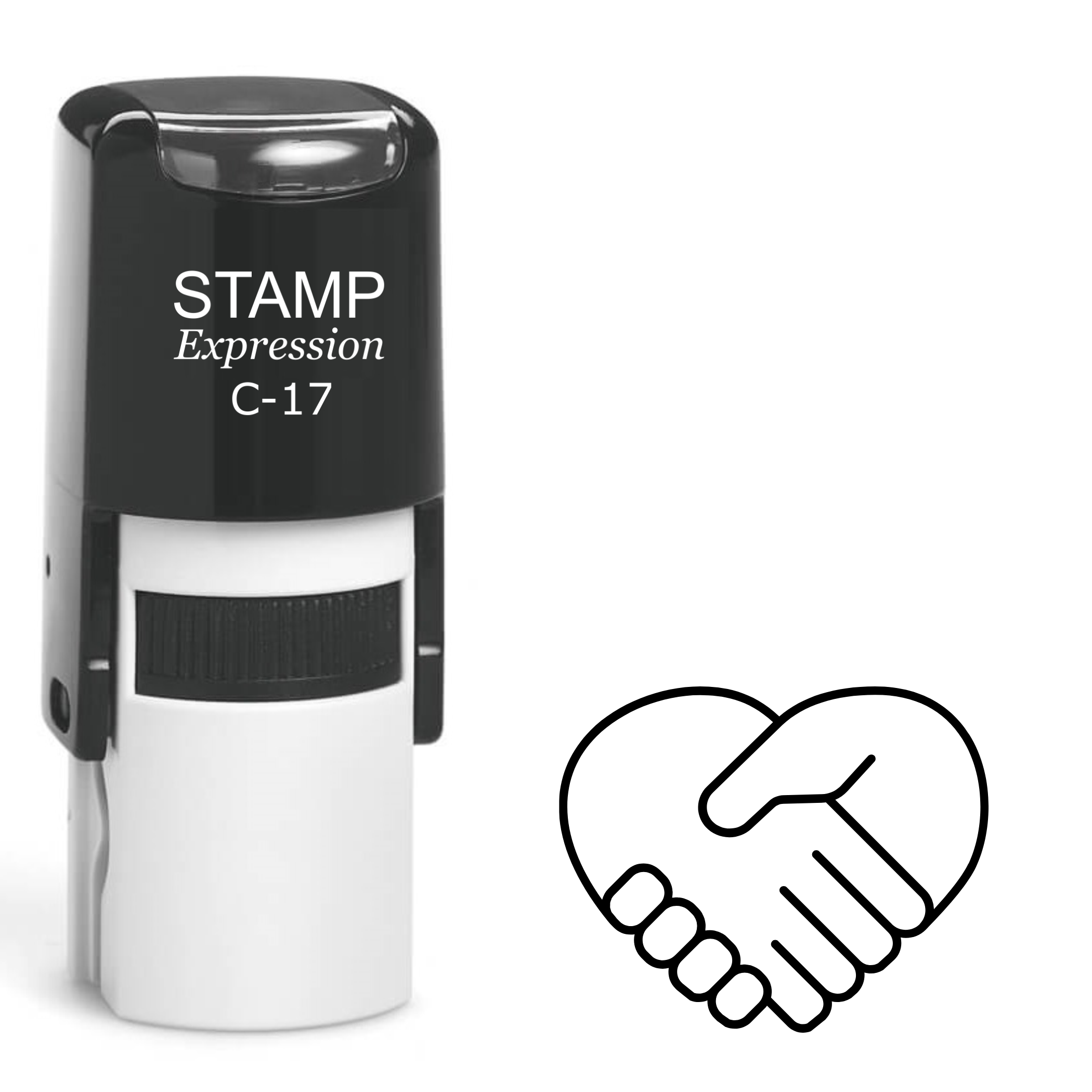 Handshake Self Inking Rubber Stamp (SH-61875)