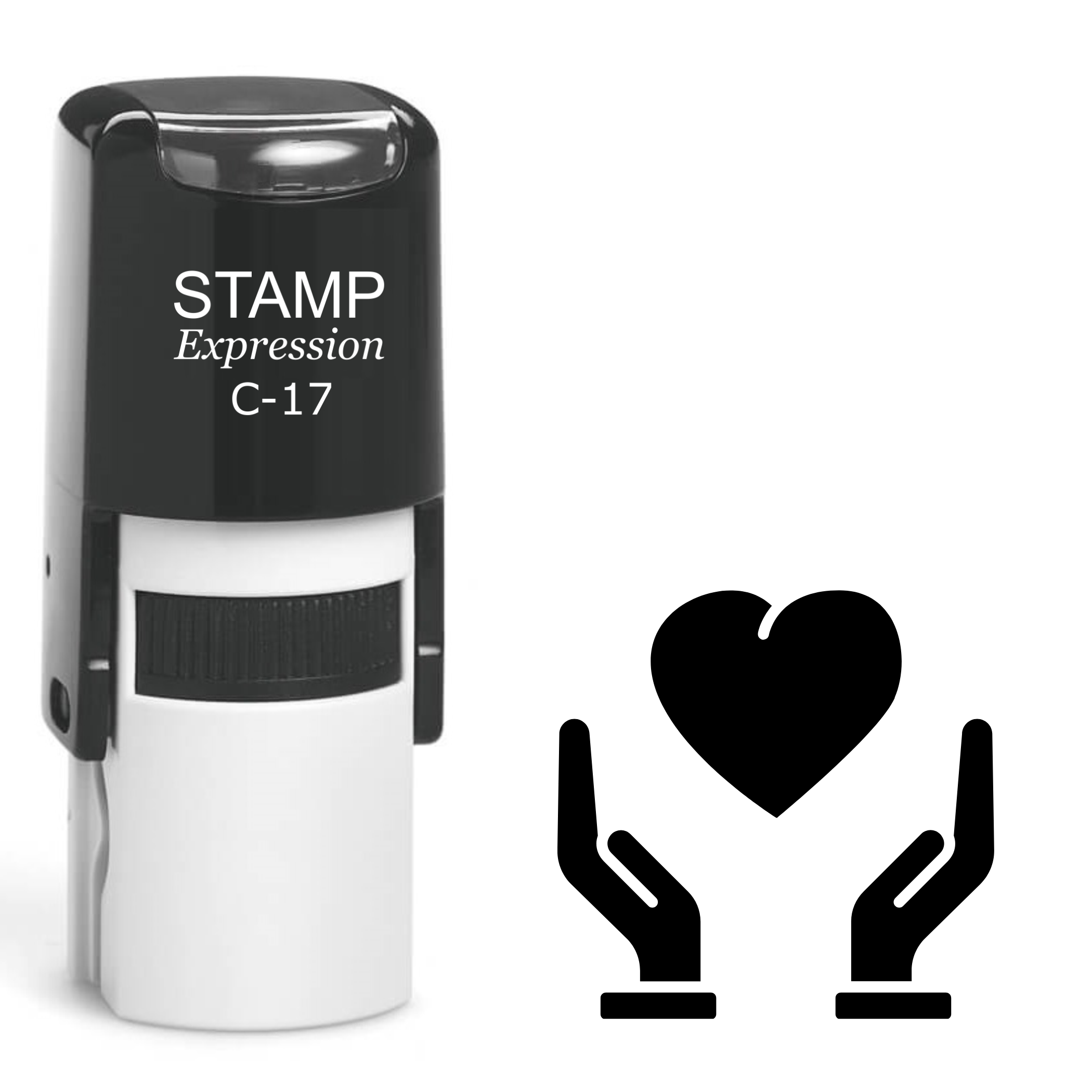 Heart And Hands Self Inking Rubber Stamp (SH-61876)