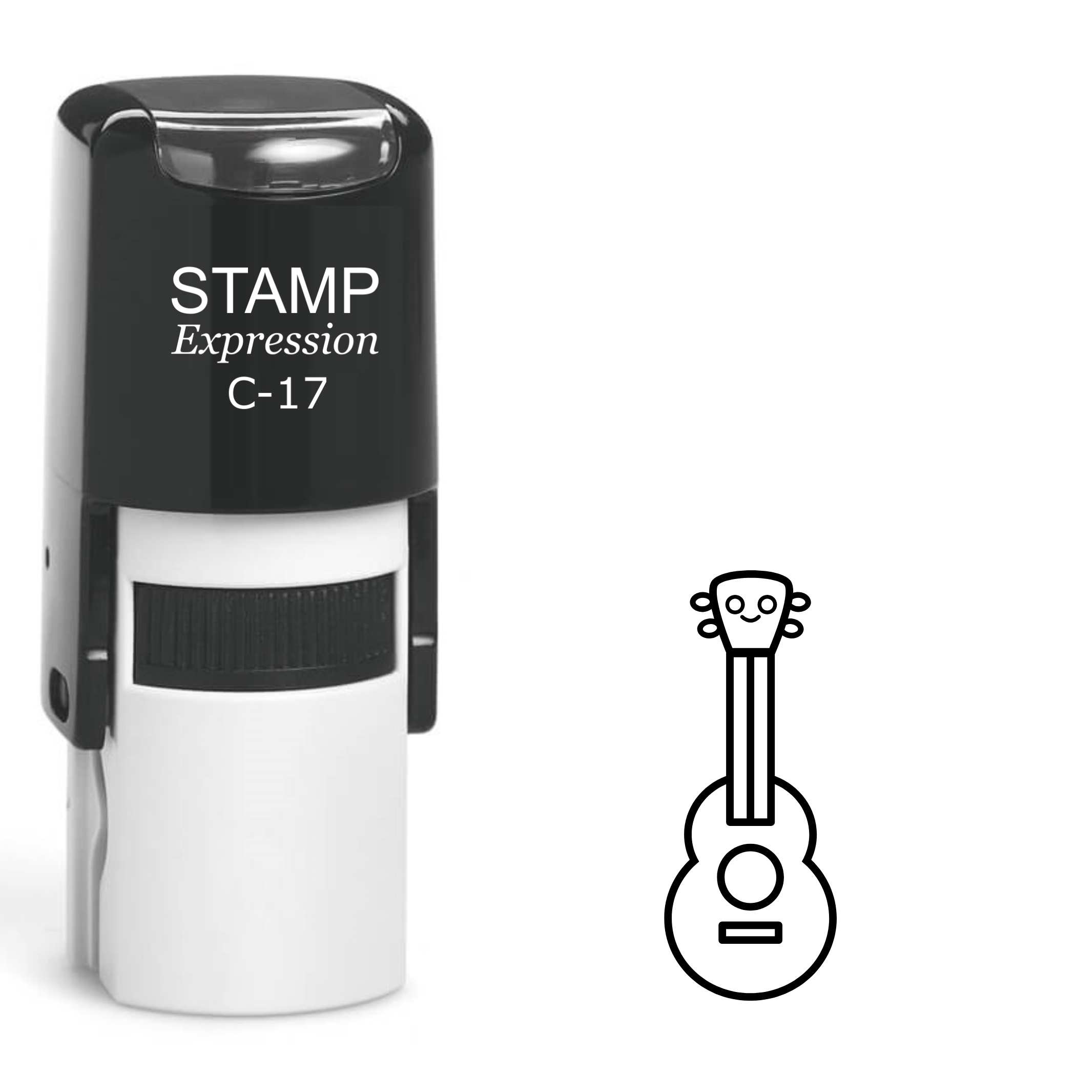 Guitar Self Inking Rubber Stamp (SH-61976)