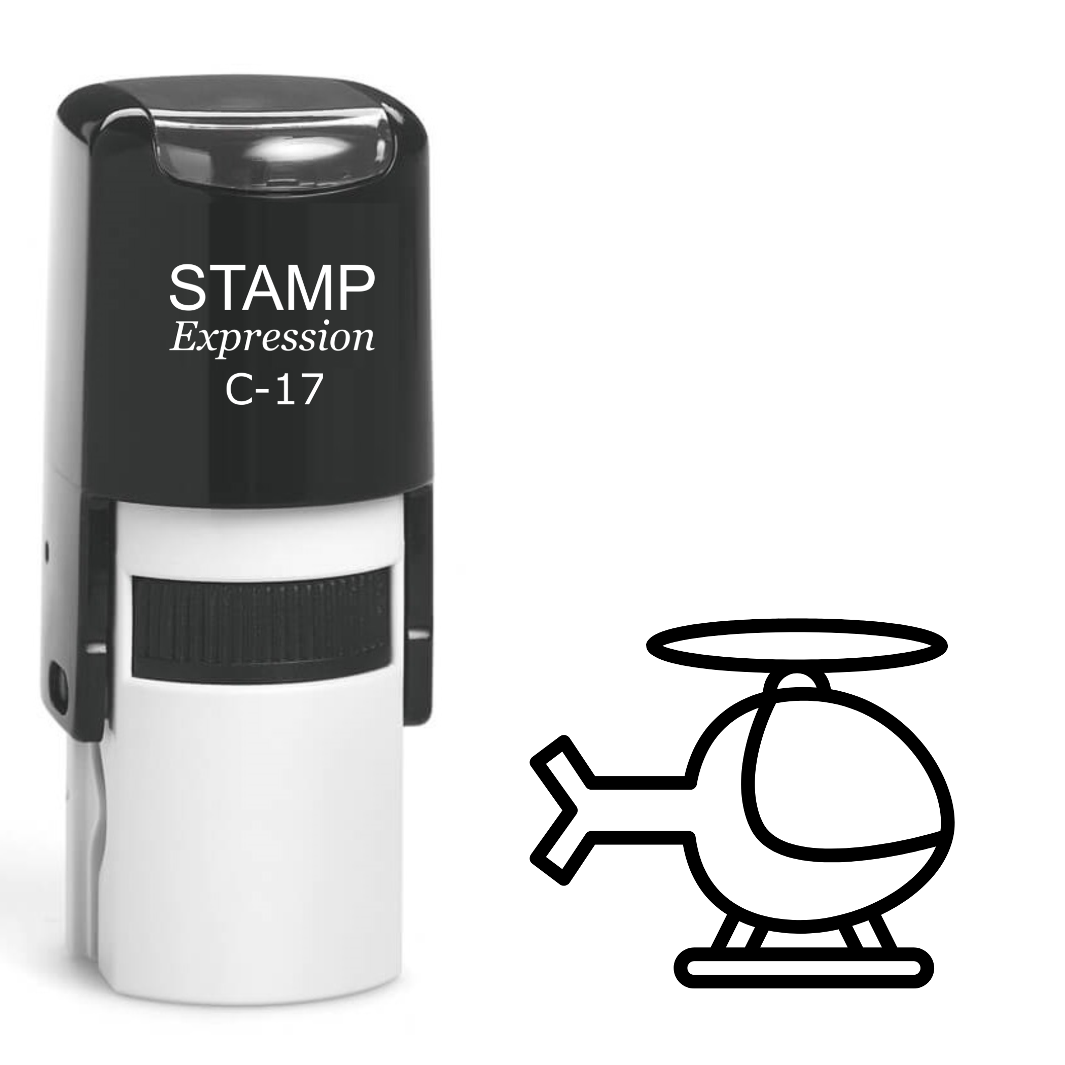Helicopter Self Inking Rubber Stamp (SH-61988)