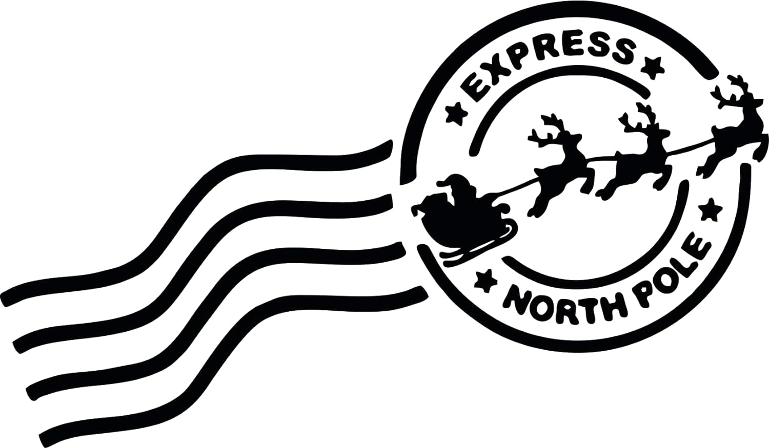 Express North Pole Mail Christmas Stamp (SH-76256)