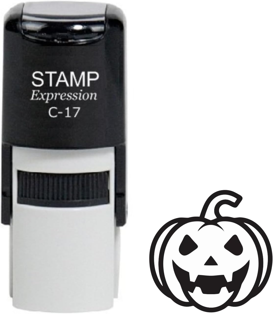 Jack-o'-Lantern Halloween Angry Pumpkin Self Inking Rubber Stamp (SH-60022)