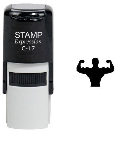 Bodybuilder Muscular Man Self Inking Rubber Stamp (SH-6201)