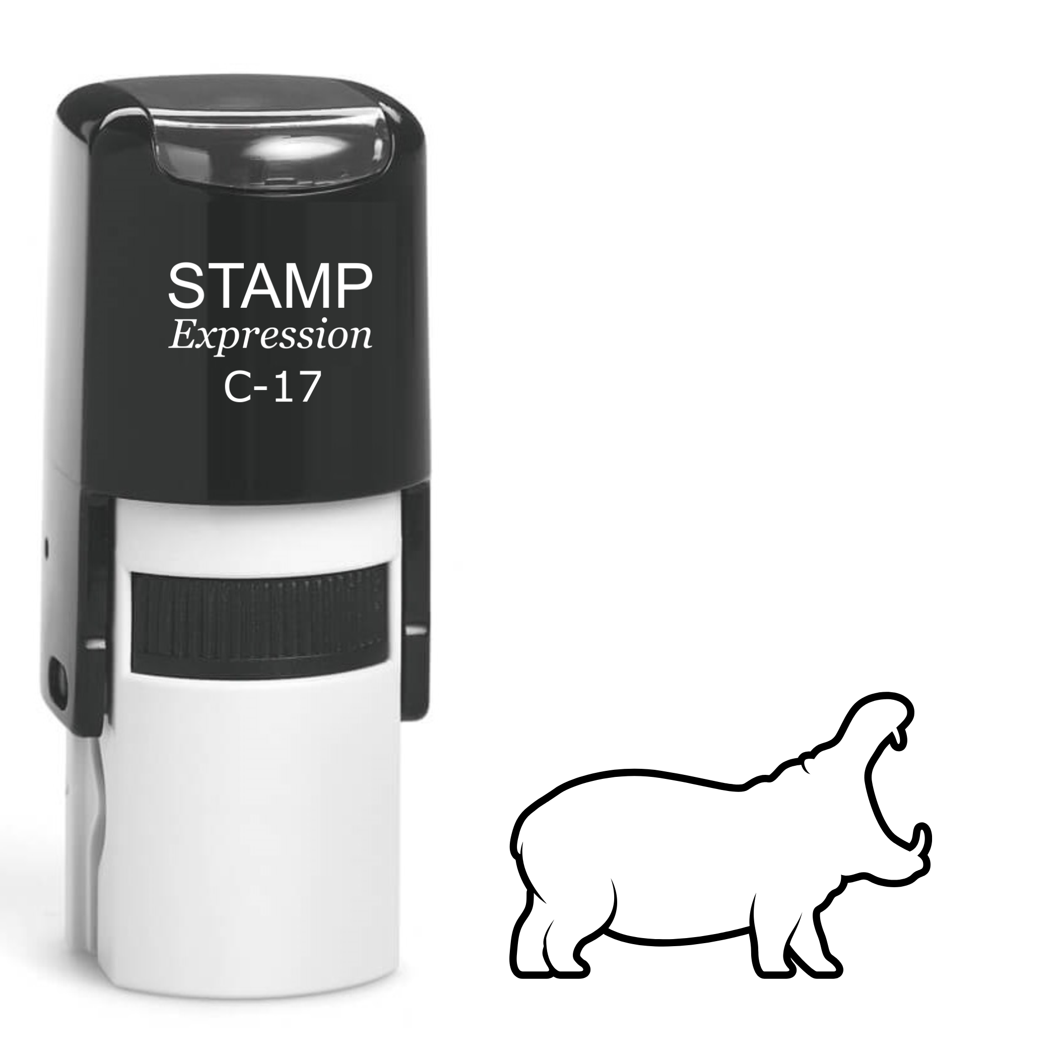 Hippopotamus Self Inking Rubber Stamp (SH-62028)