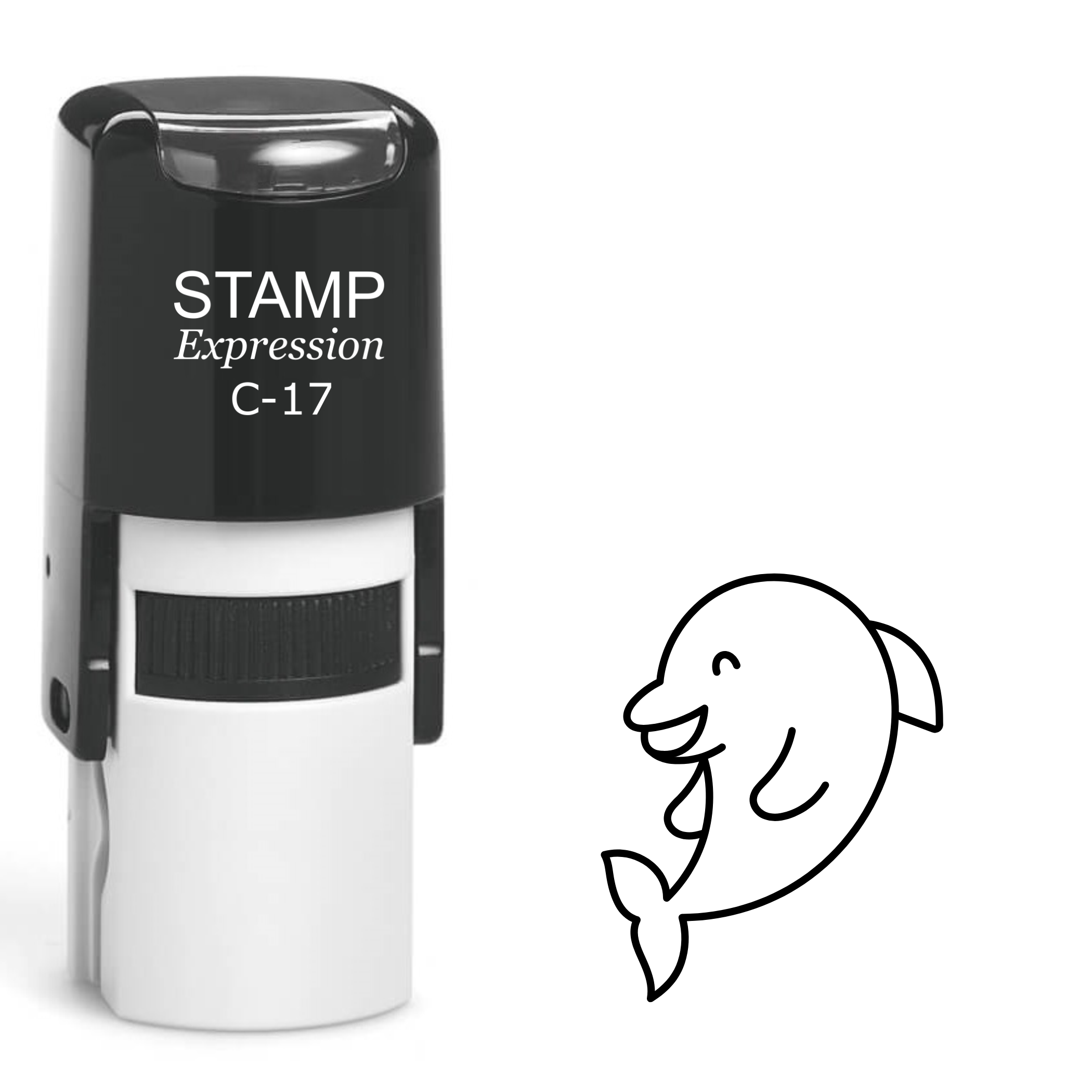 Dolphin Self Inking Rubber Stamp (SH-62066)