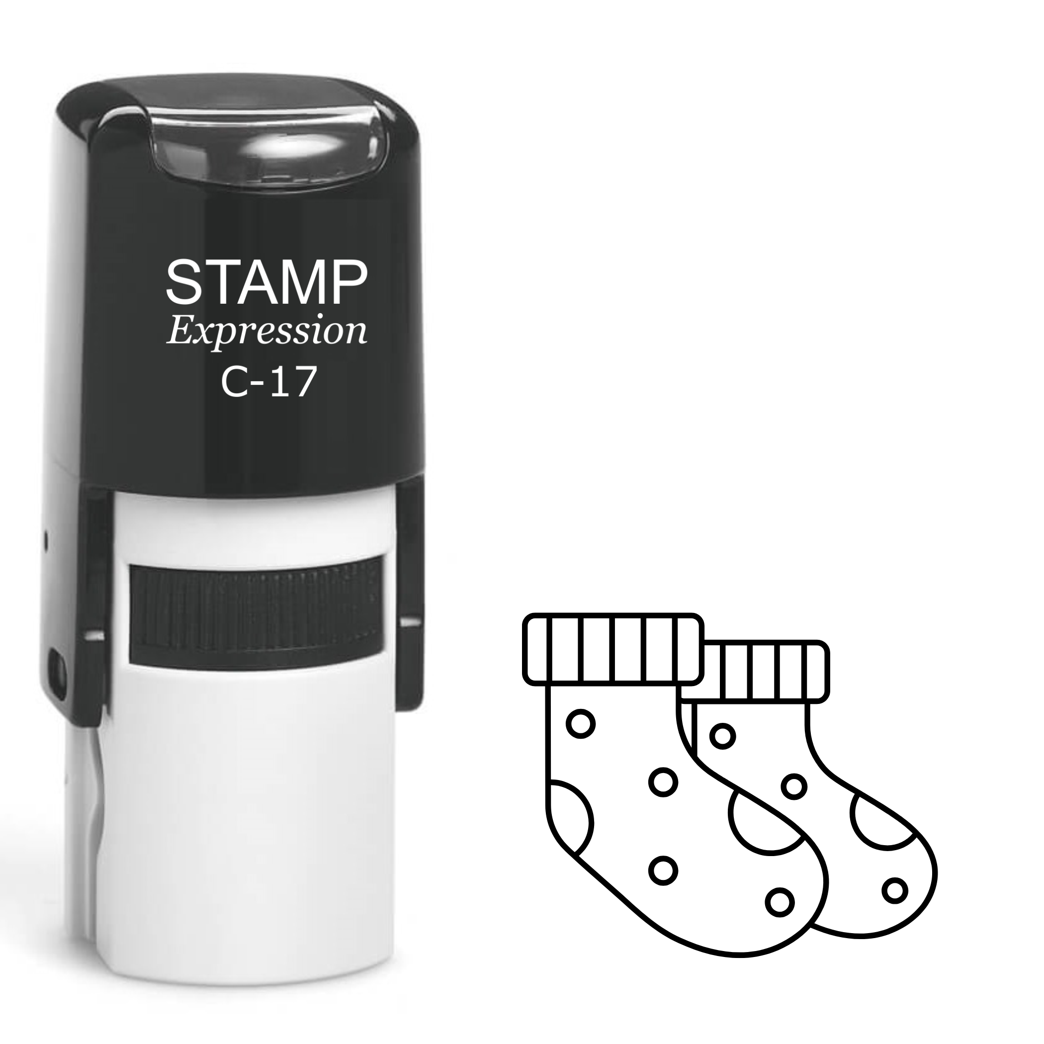 Two Socks Self Inking Rubber Stamp (SH-62071)