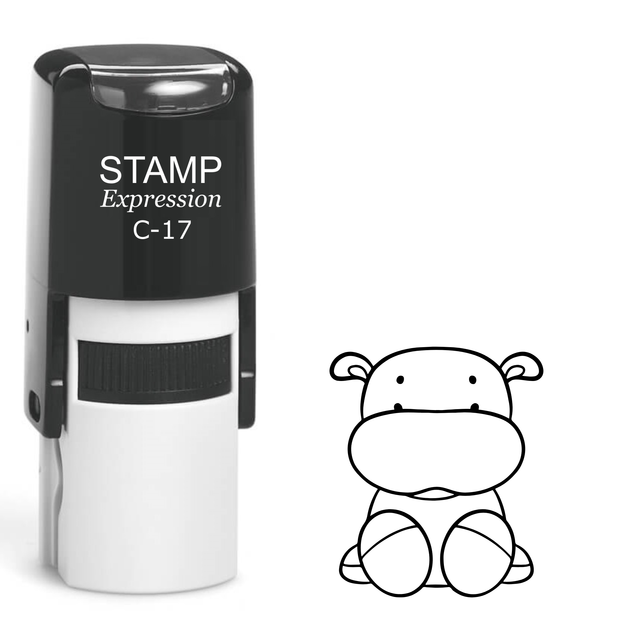 Baby Hippo Self Inking Rubber Stamp (SH-62081)
