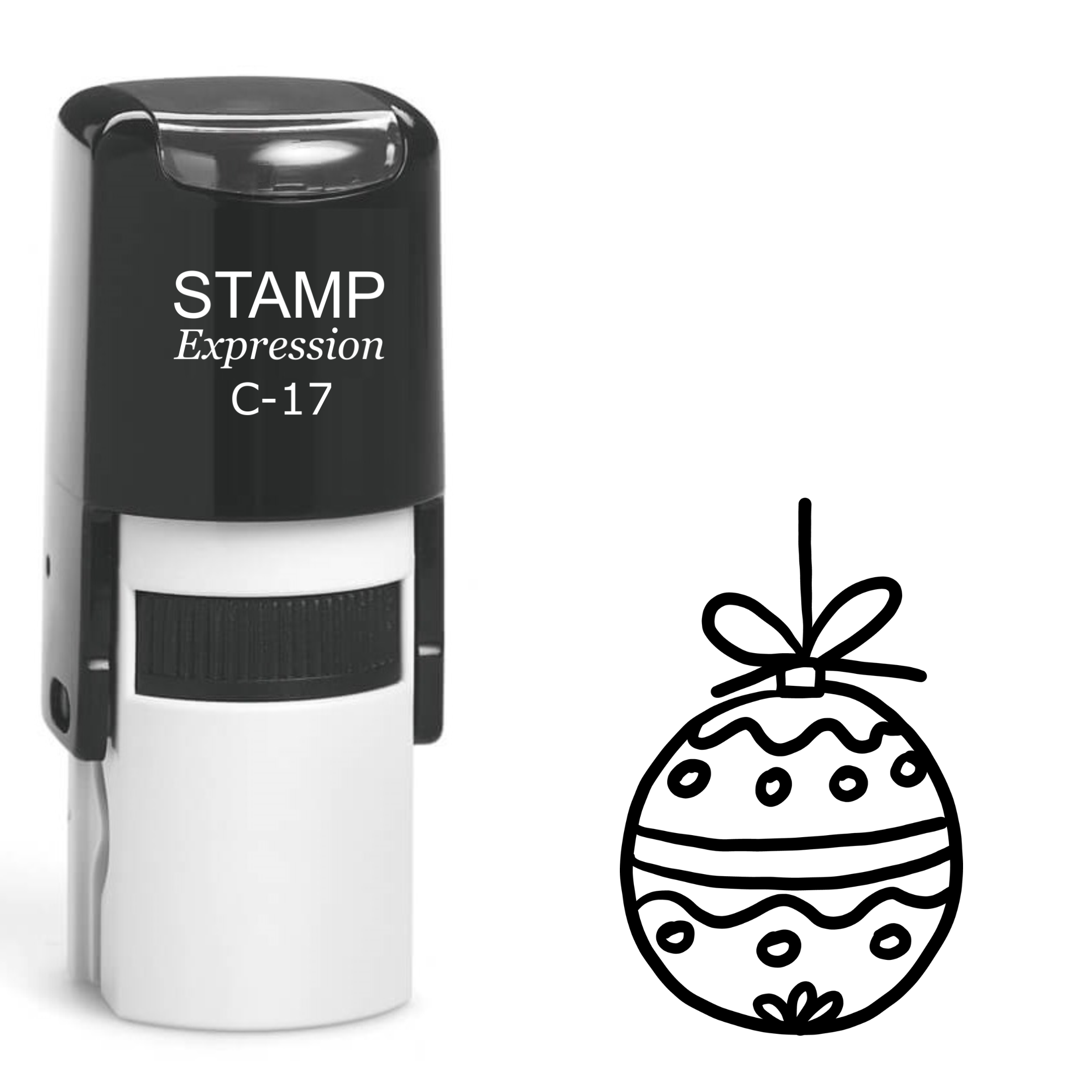 Christmas Ornament Self Inking Rubber Stamp (SH-62271)
