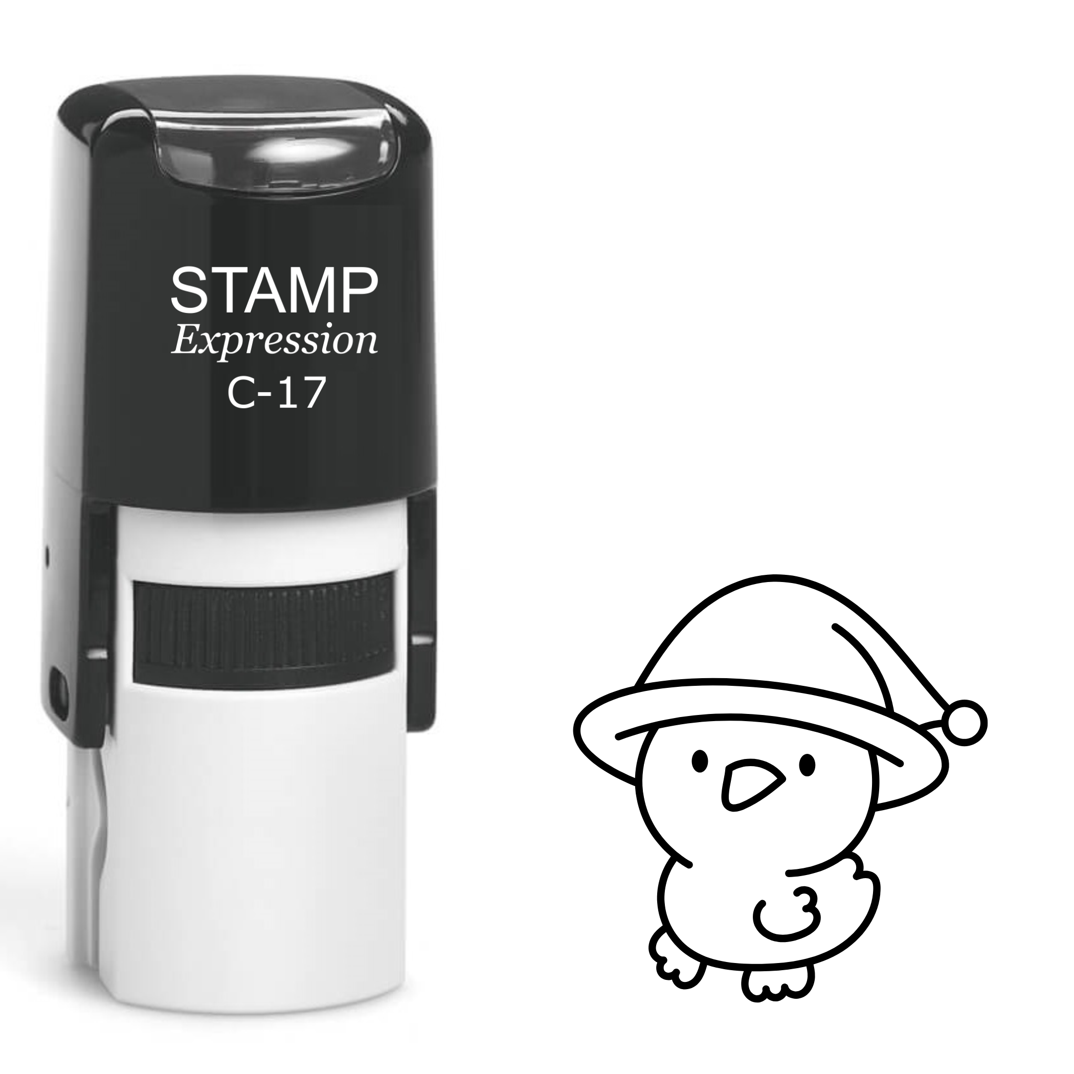 Baby Chick Wearing Snow Hat Self Inking Rubber Stamp (SH-62274)