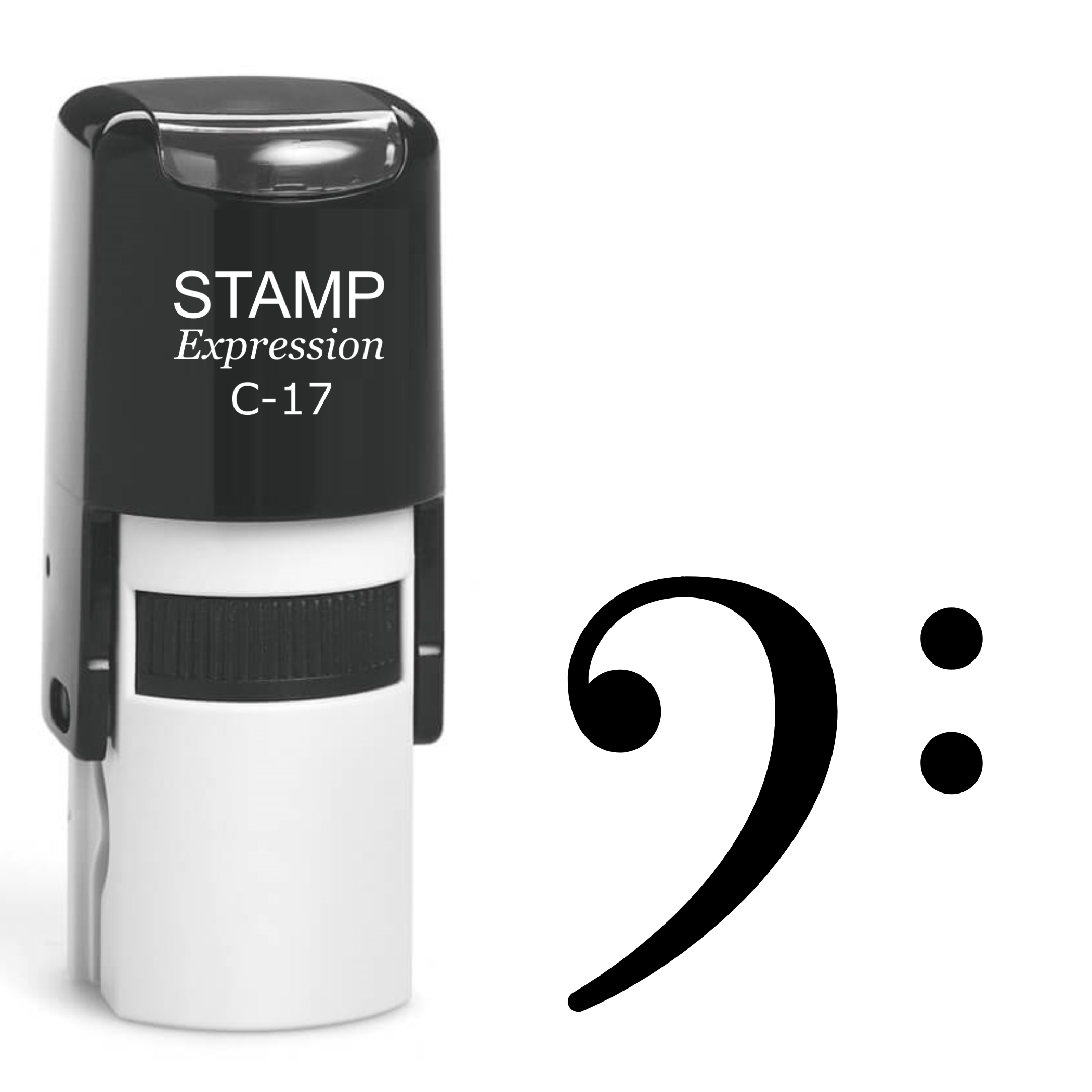Bass Clef Music Note Self Inking Rubber Stamp (SH-62296)