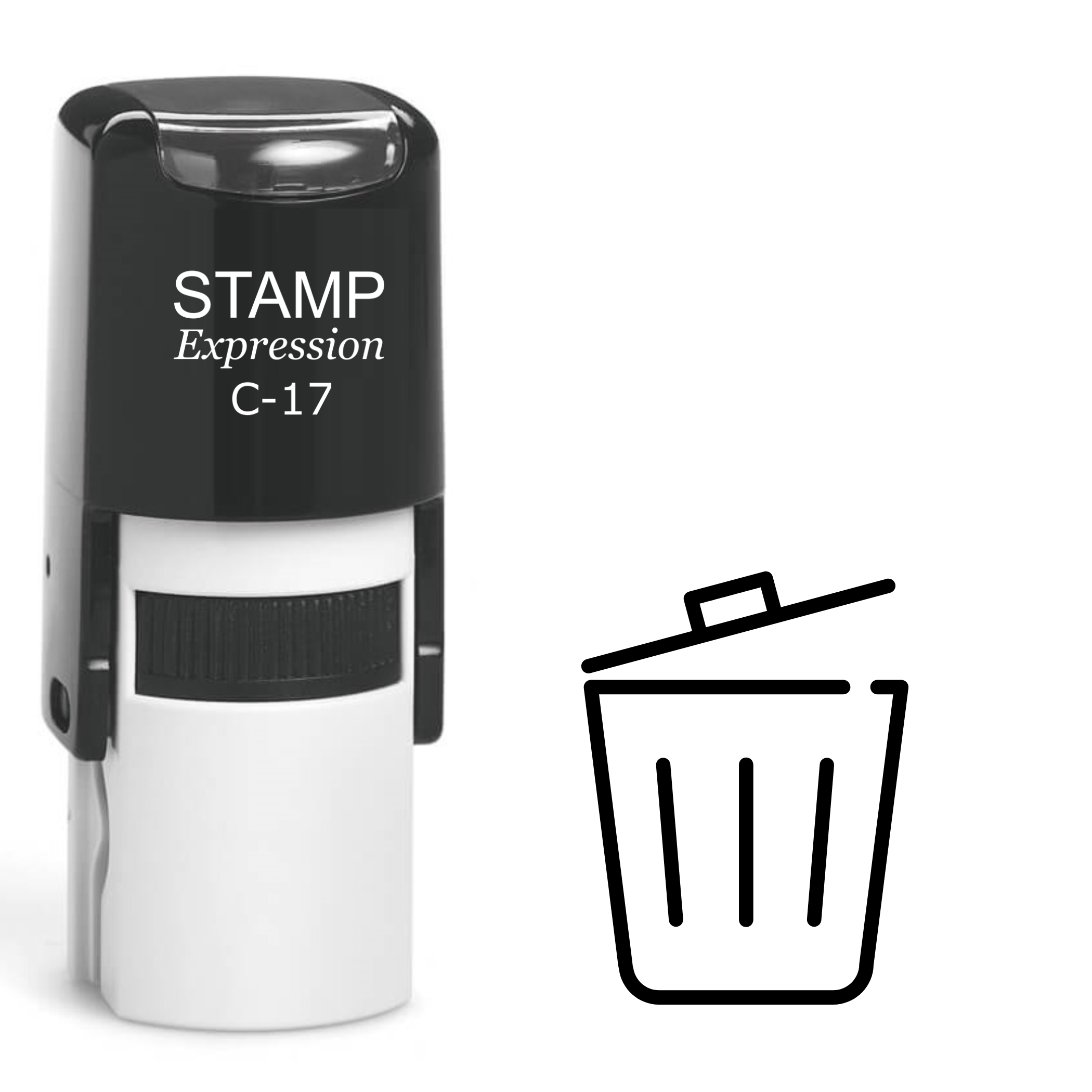 Garbage Can Self Inking Rubber Stamp (SH-62322)