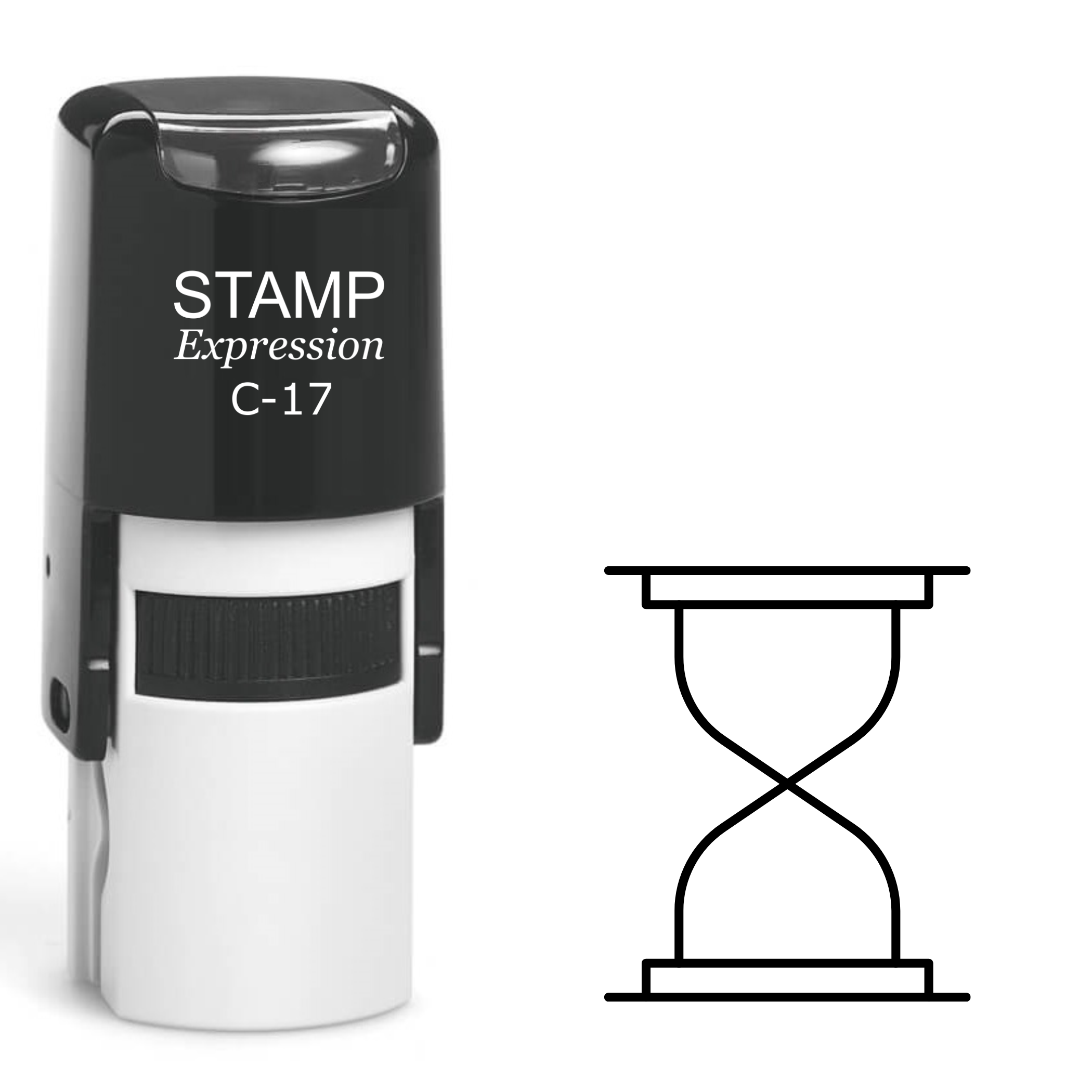 Hourglass Self Inking Rubber Stamp (SH-62333)
