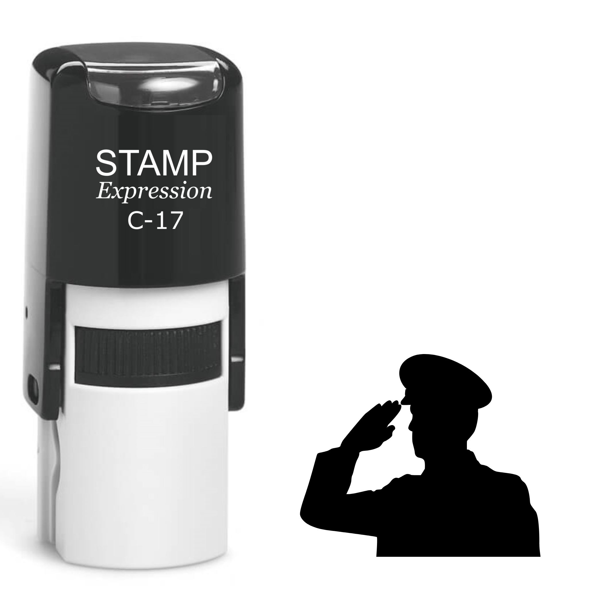 Soldier Salute Self Inking Rubber Stamp (SH-62363)