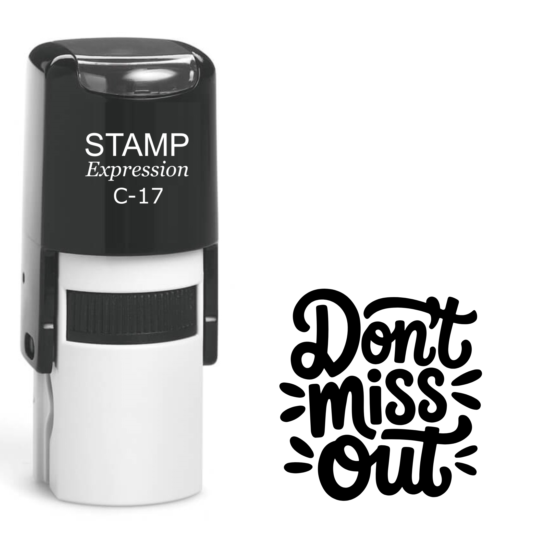 Don't Miss Out Self Inking Rubber Stamp (SH-62382)