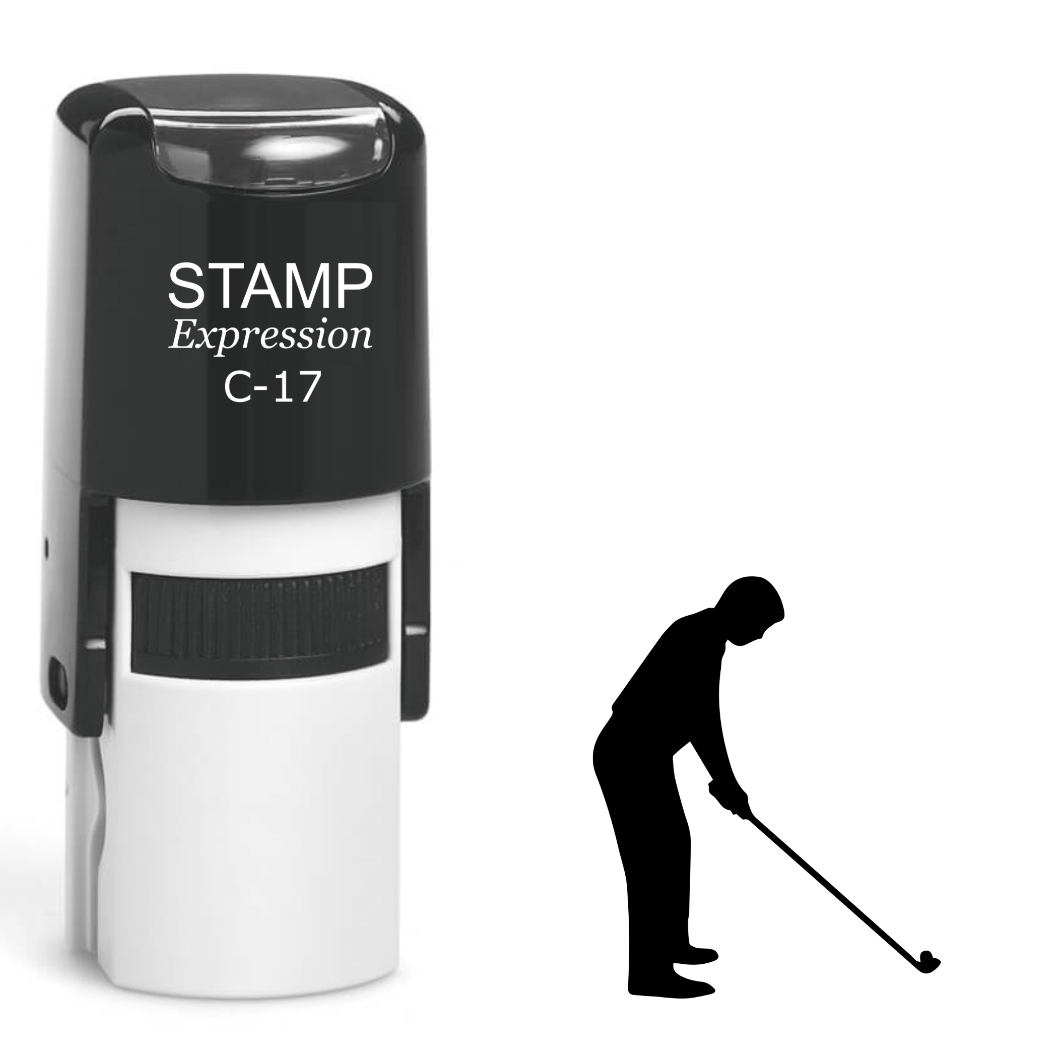 Golf Player Self Inking Rubber Stamp (SH-62393)